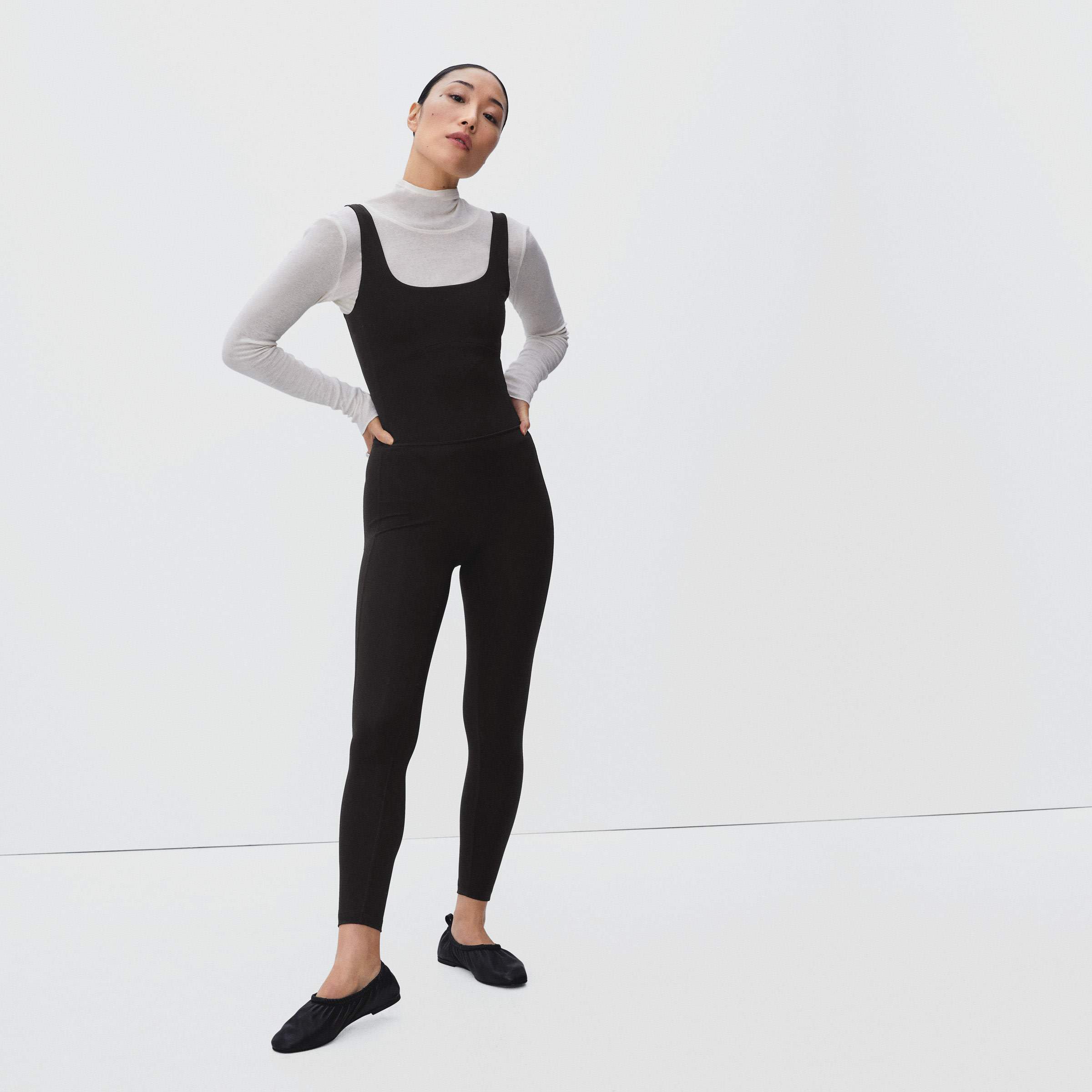 Everlane, Pants & Jumpsuits, Everlane The Perform Unitard Jumpsuit Black  Size S