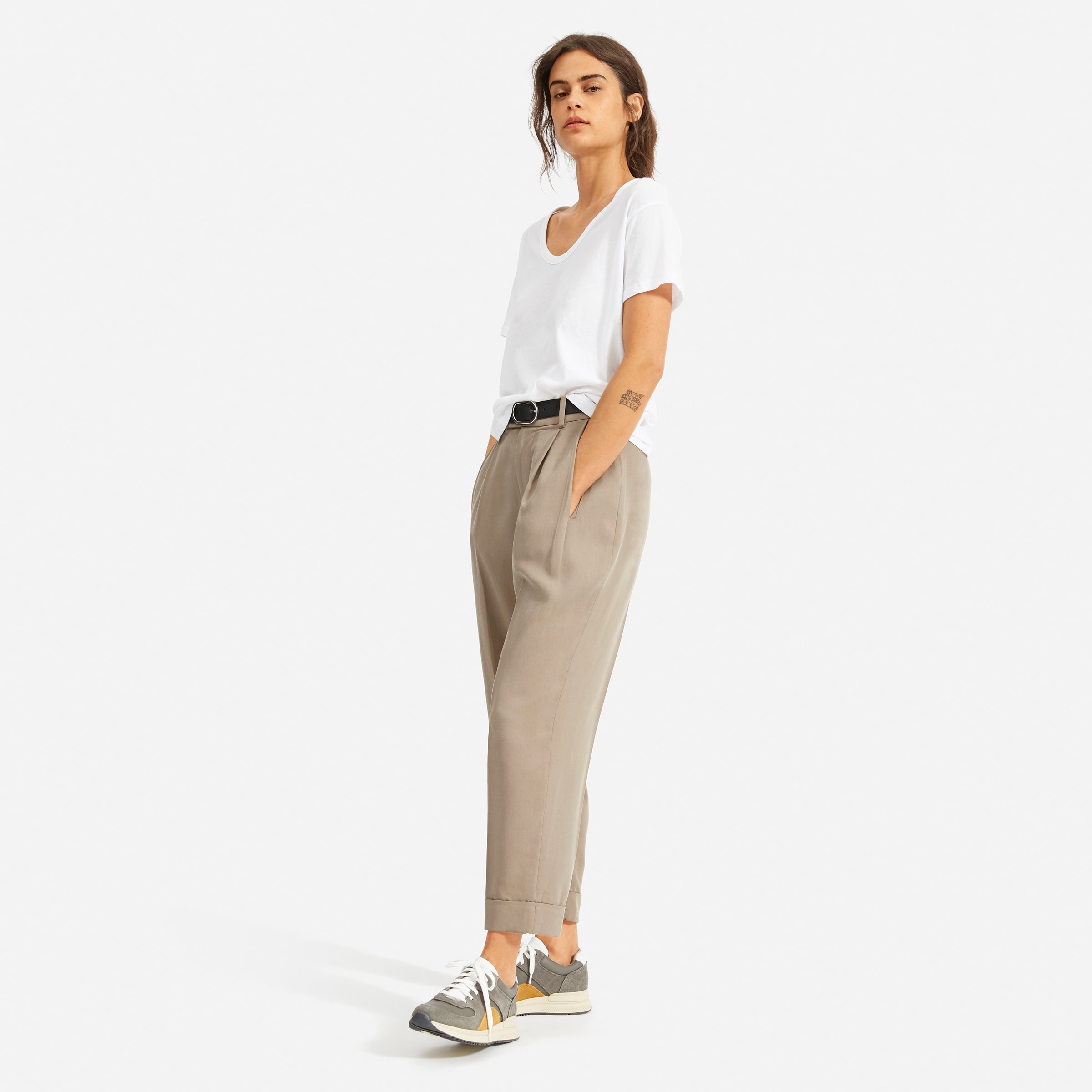 The Air Scoop-Neck Tee White – Everlane