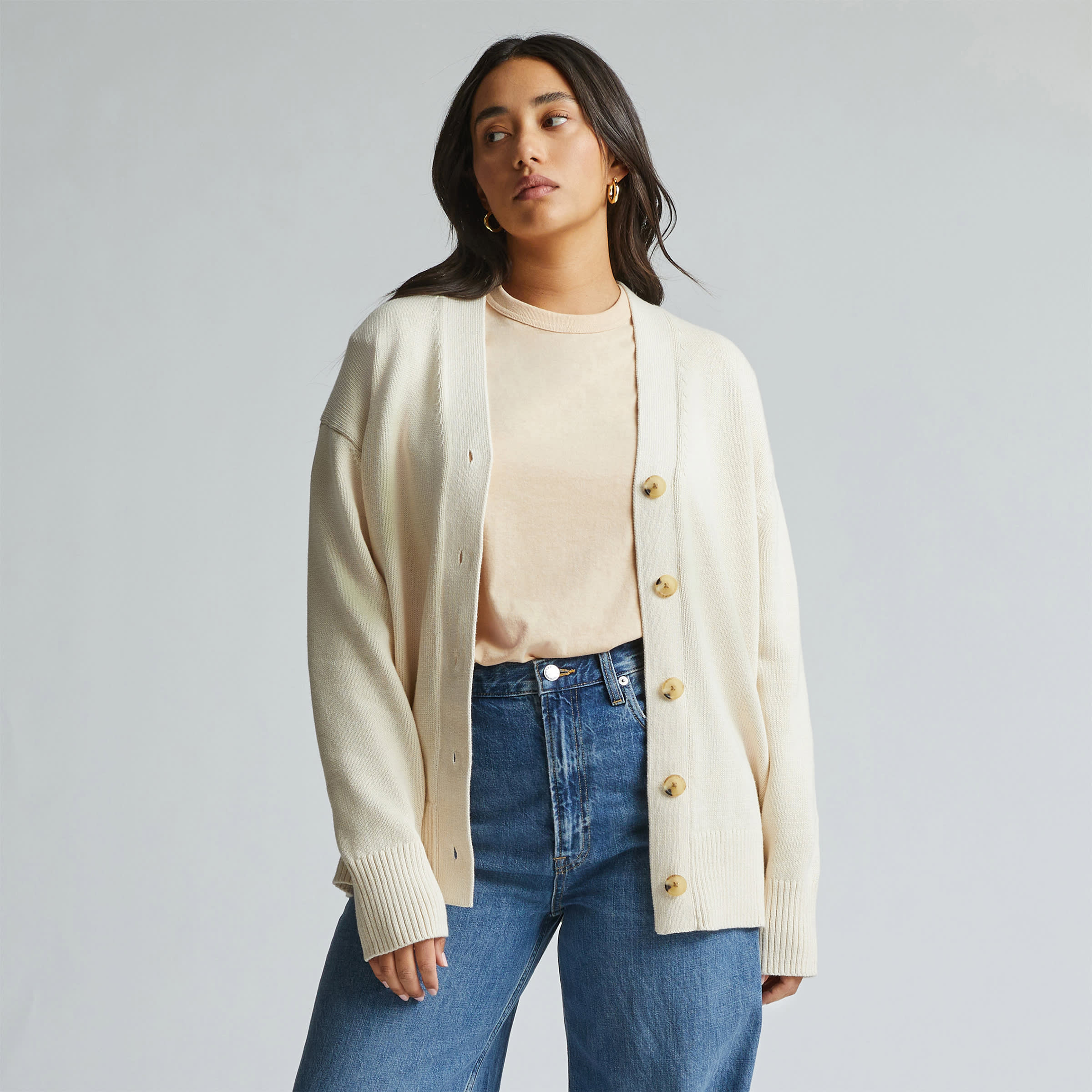 The Organic Cotton Cardigan Canvas Everlane