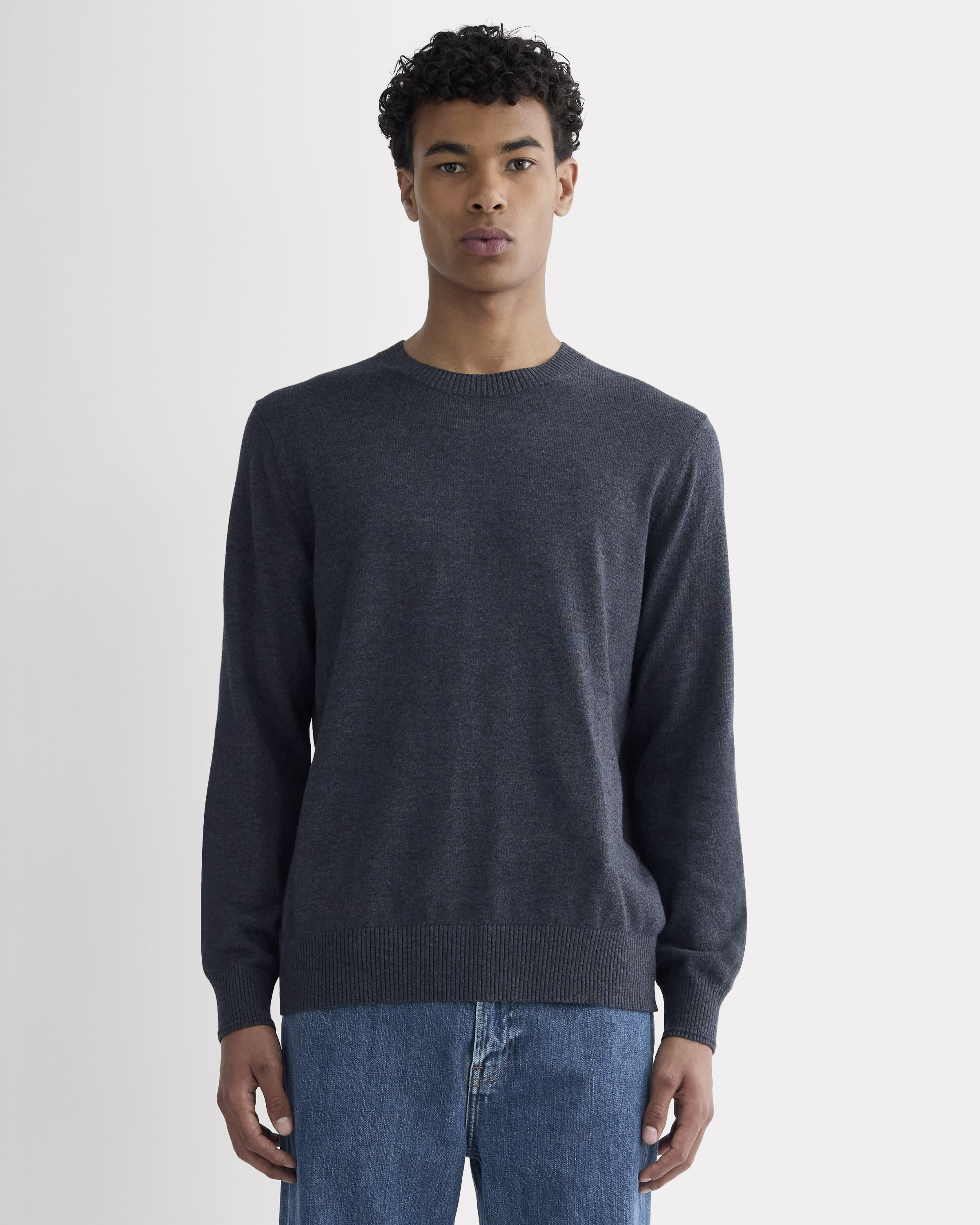 The No-Sweat Sweater | Uniform Heathered Ash – Everlane