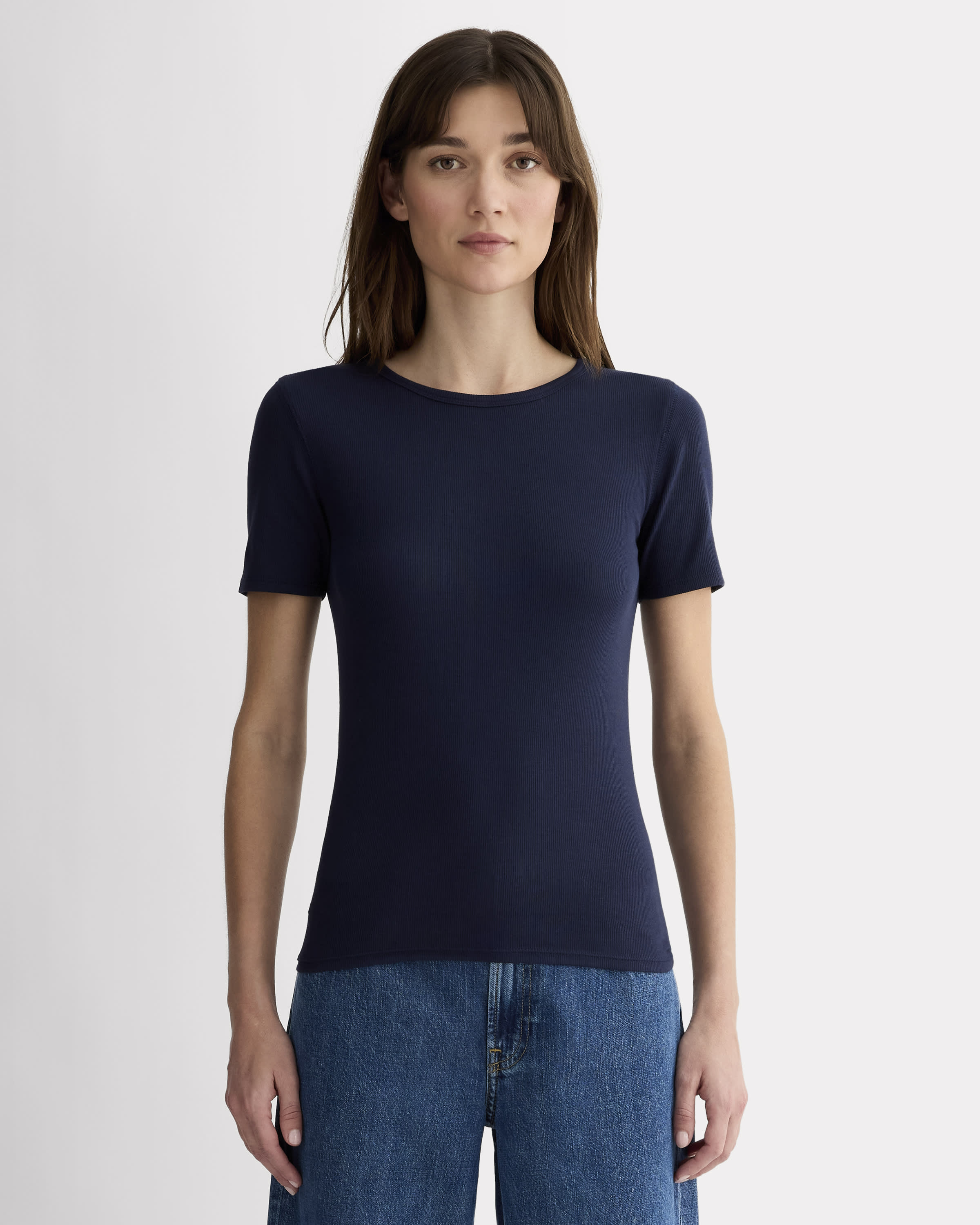 The Luxe Rib Crew Navy – Everlane The Luxe Rib Crew Navy – Everlane