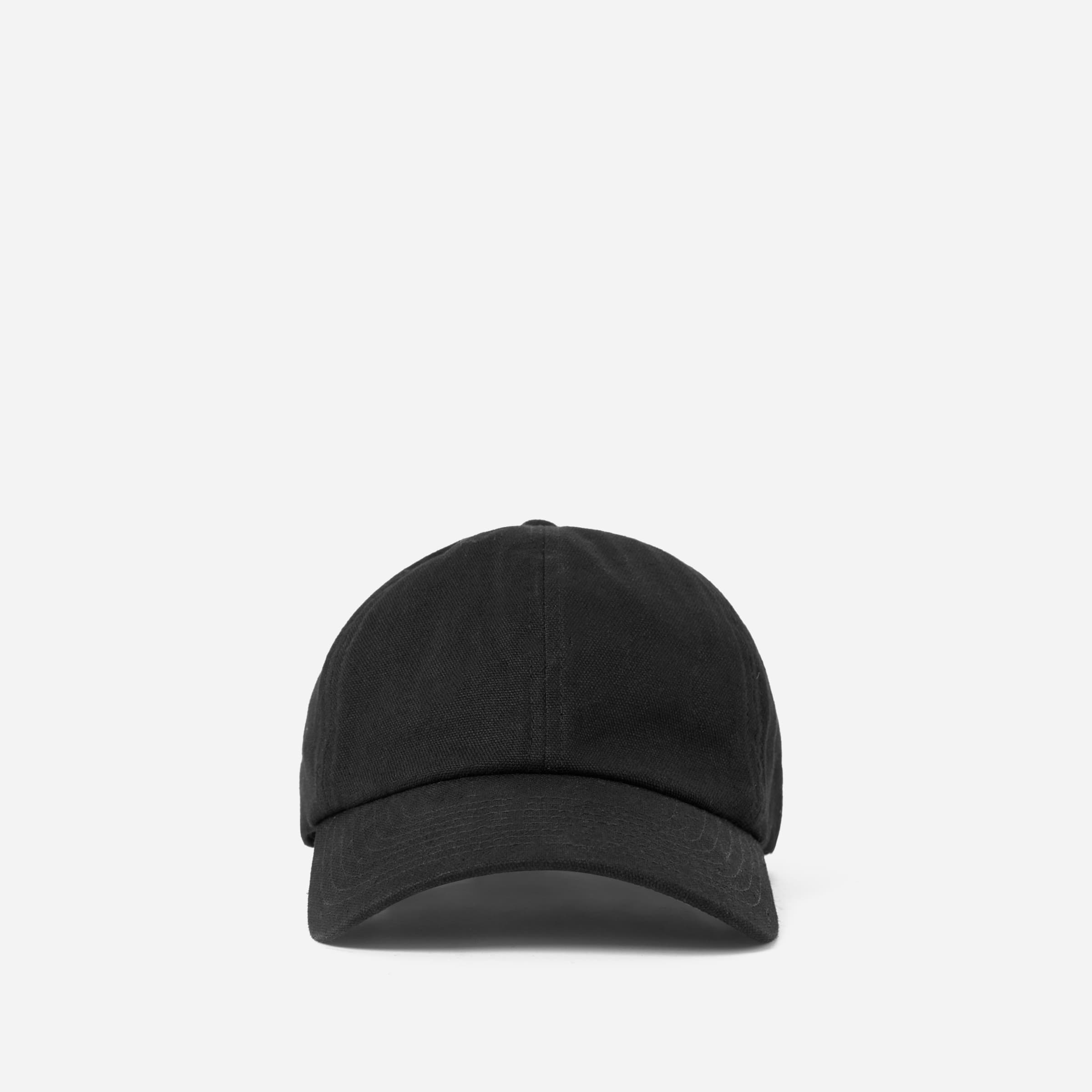 black baseball hat