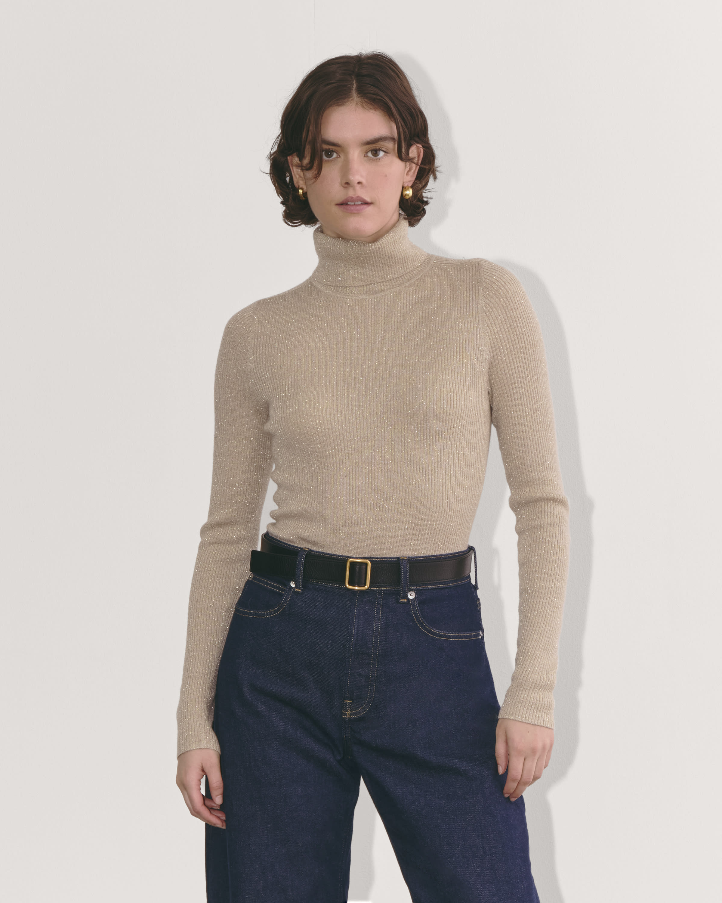 The Turtleneck in Lurex Merino