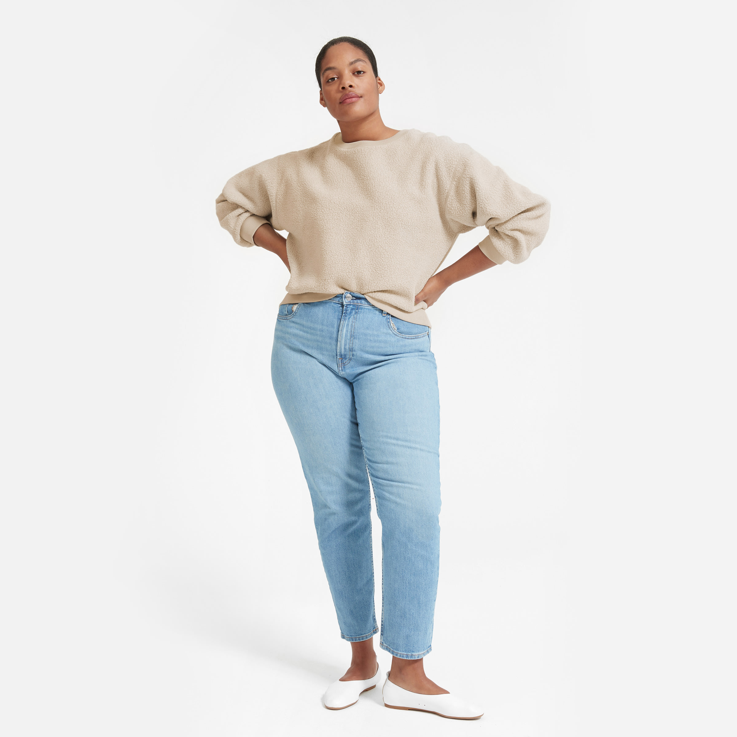 The ReNew Fleece Oversized Sweatshirt Oat – Everlane