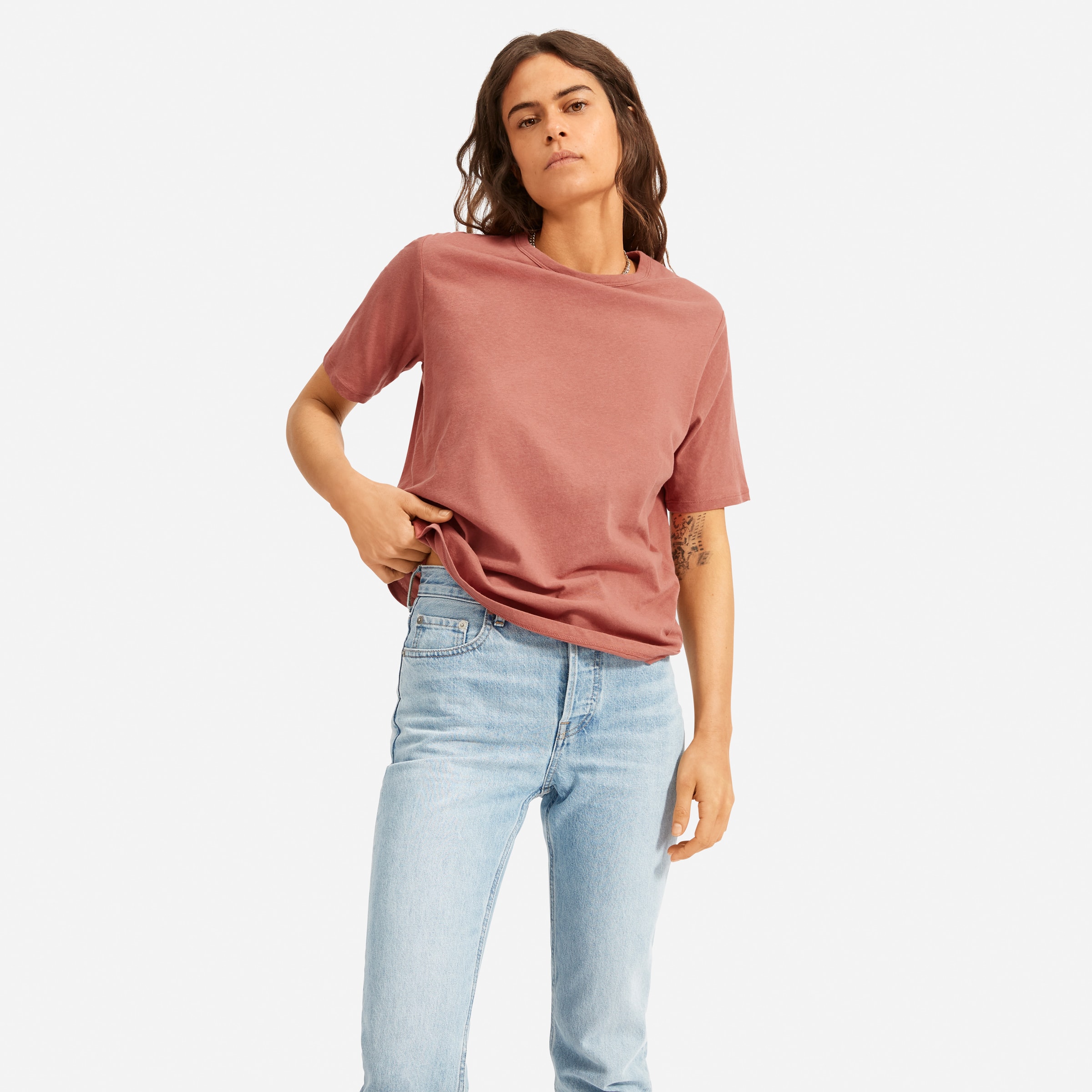 The Air Oversized Crew Tee Black – Everlane