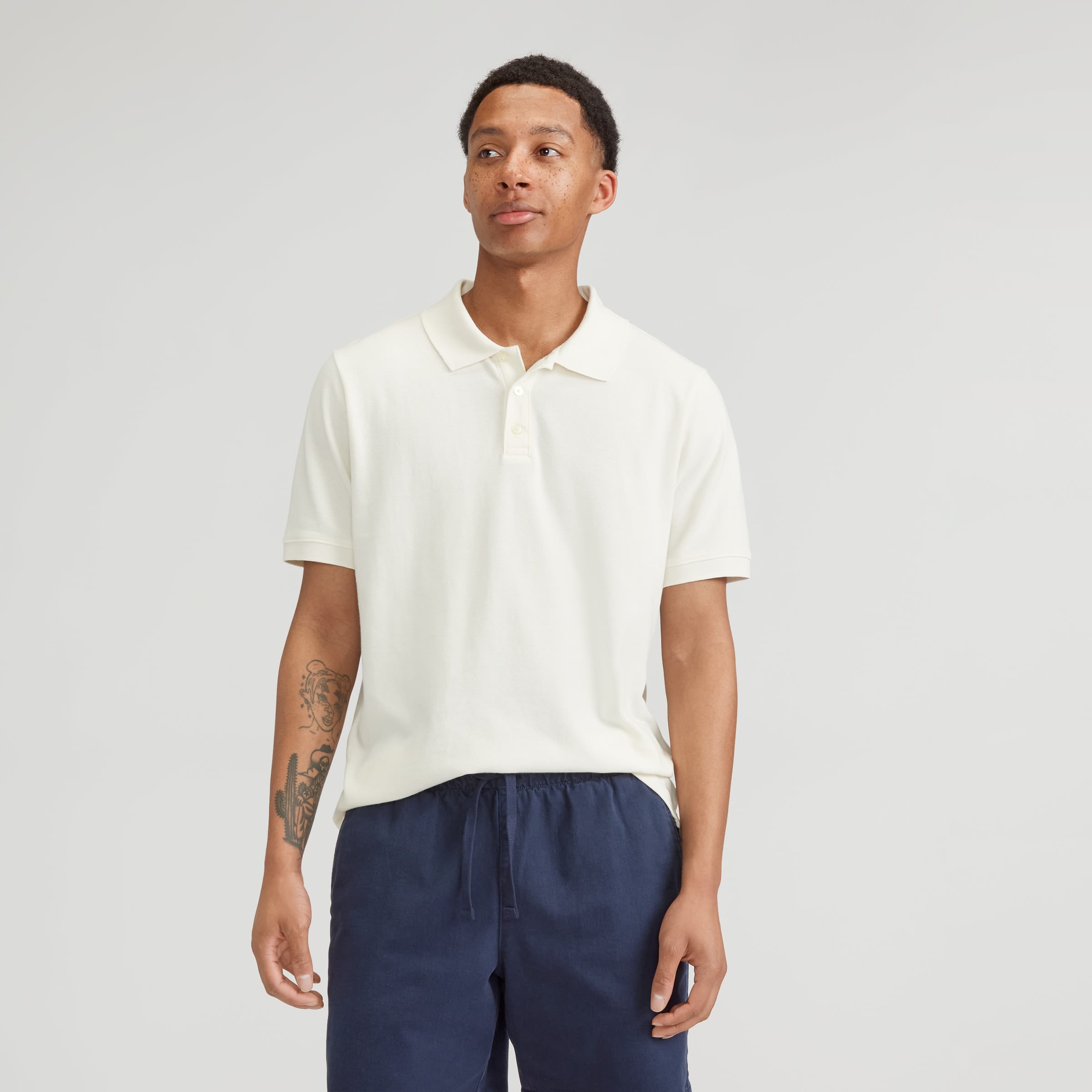 The Pique Polo Bone – Everlane