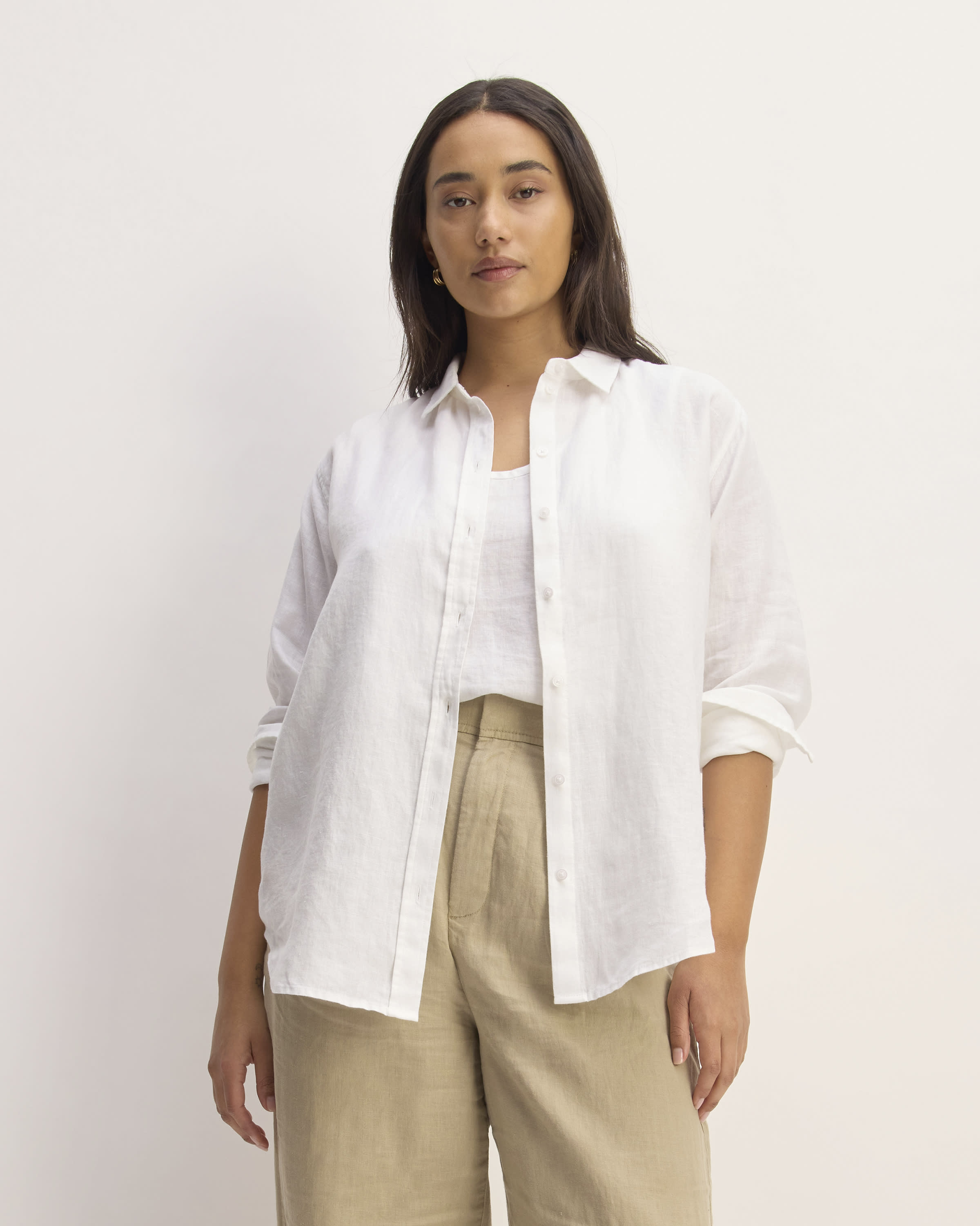 The Linen Relaxed Shirt White – Everlane