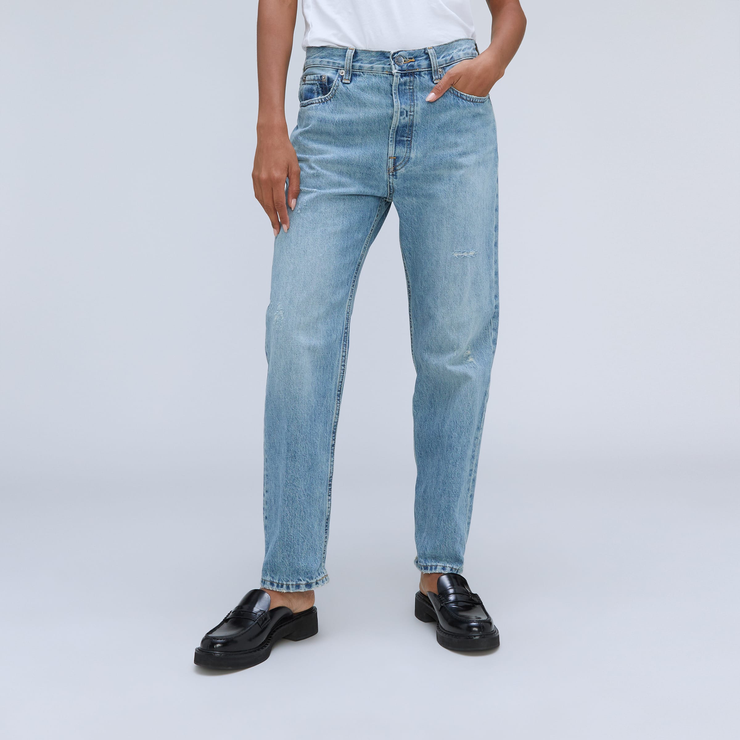 The Rigid Slouch Jean Broken-In Blue – Everlane