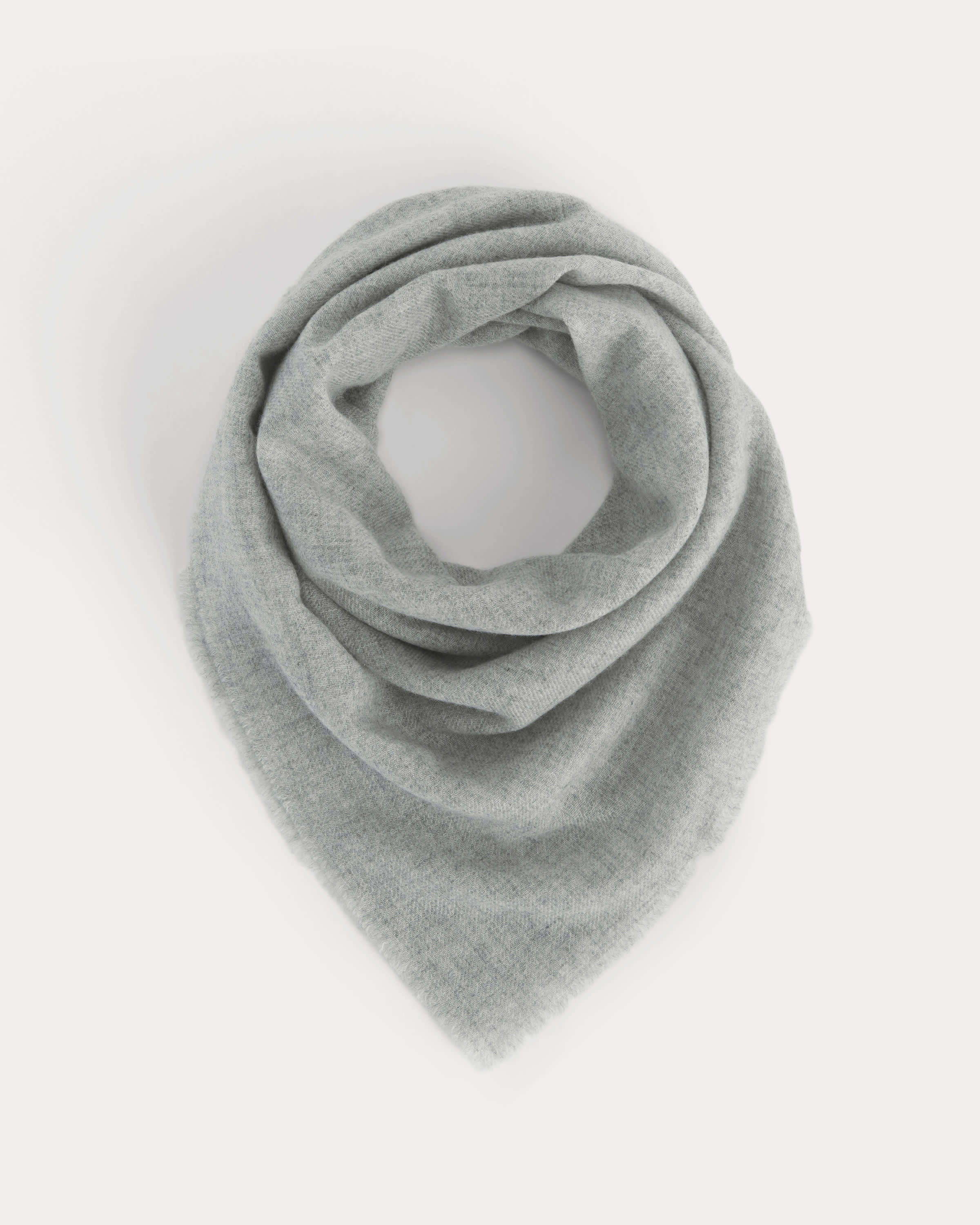★COVERNAT★ Authentic Fringe Cashmere Muffler Gray Cashmere Blend Scarf with Fringe Beige - One Size (26 x 80
