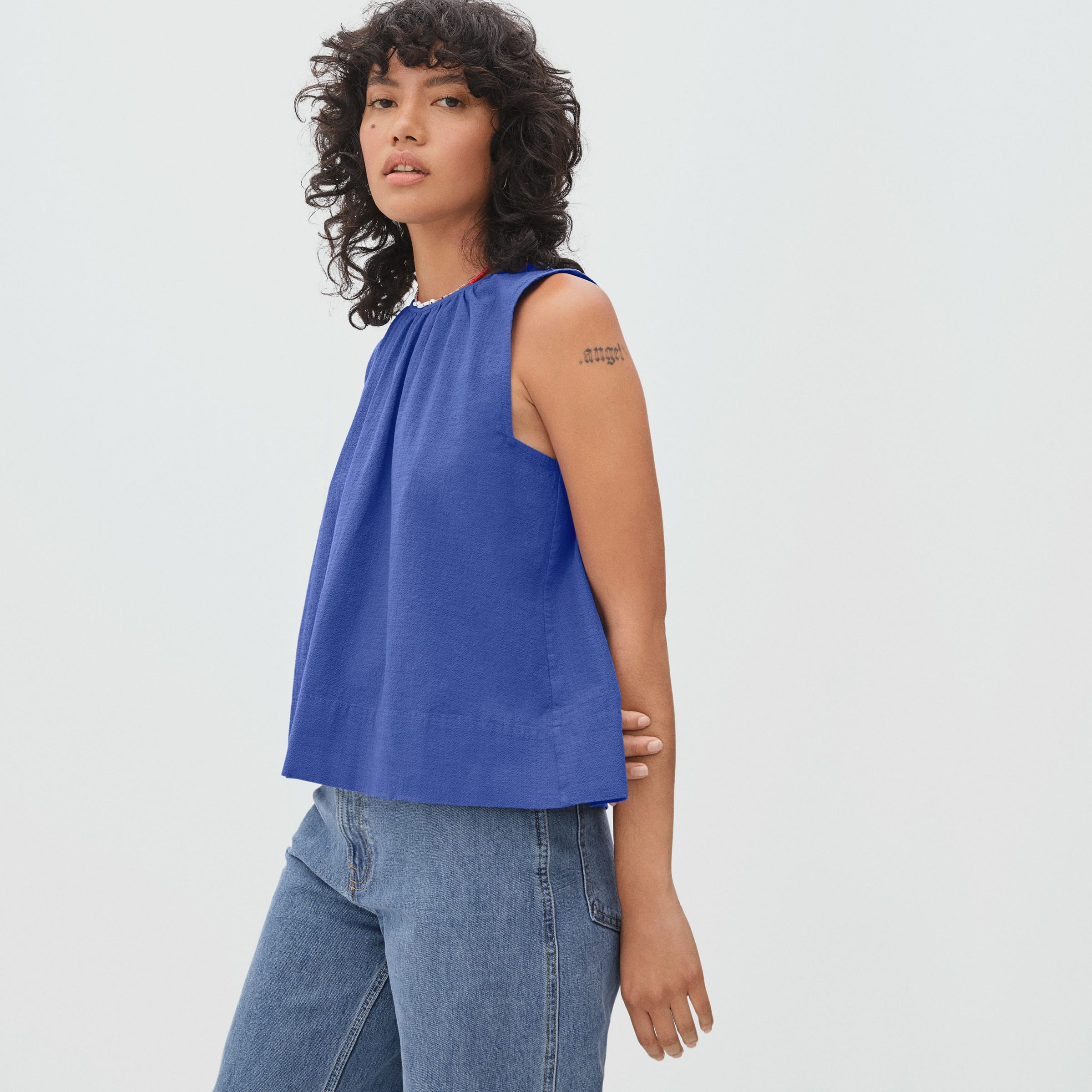 The Tie-Back Top Cerulean – Everlane