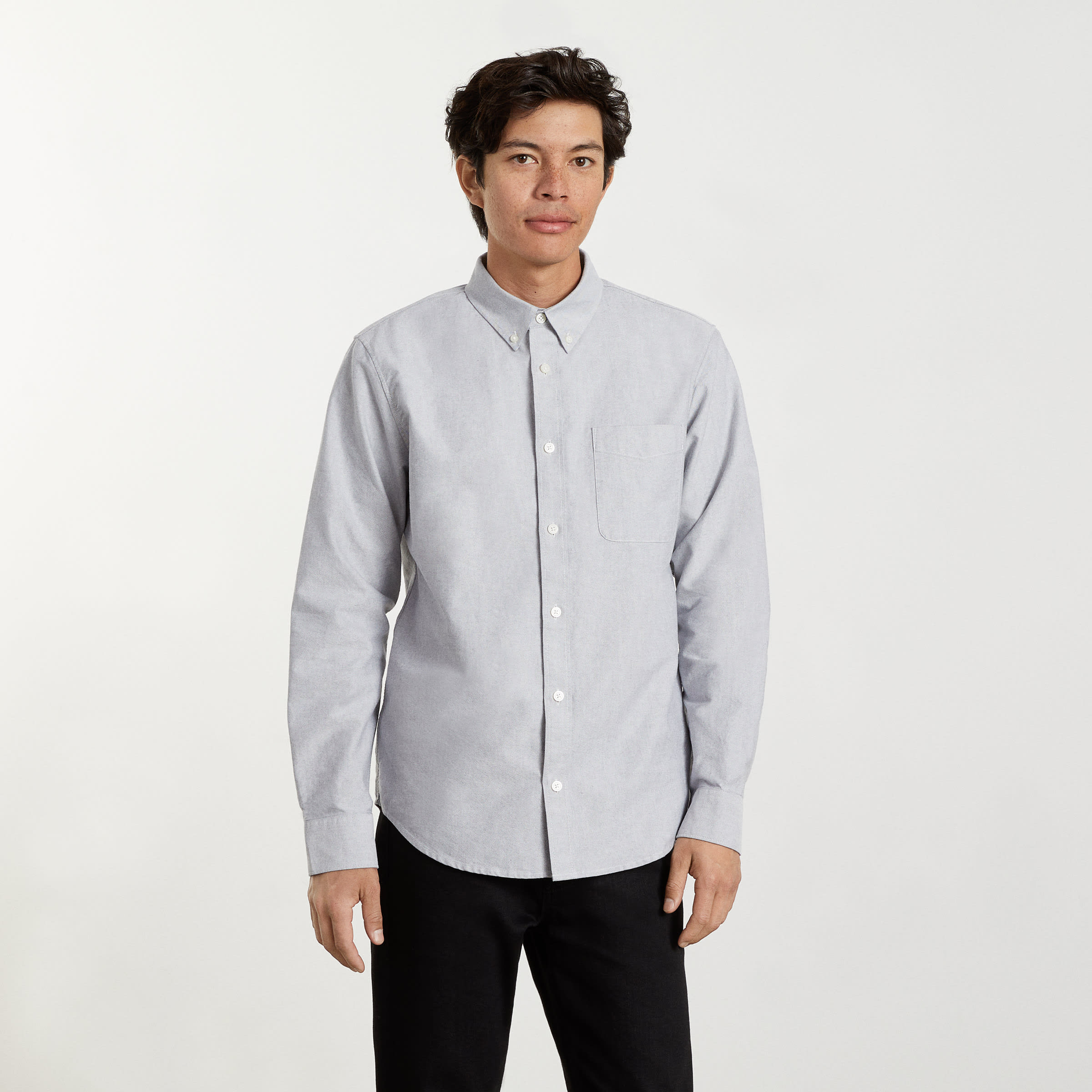 The Standard Fit Japanese Oxford Shirt | Uniform Cloud Grey – Everlane