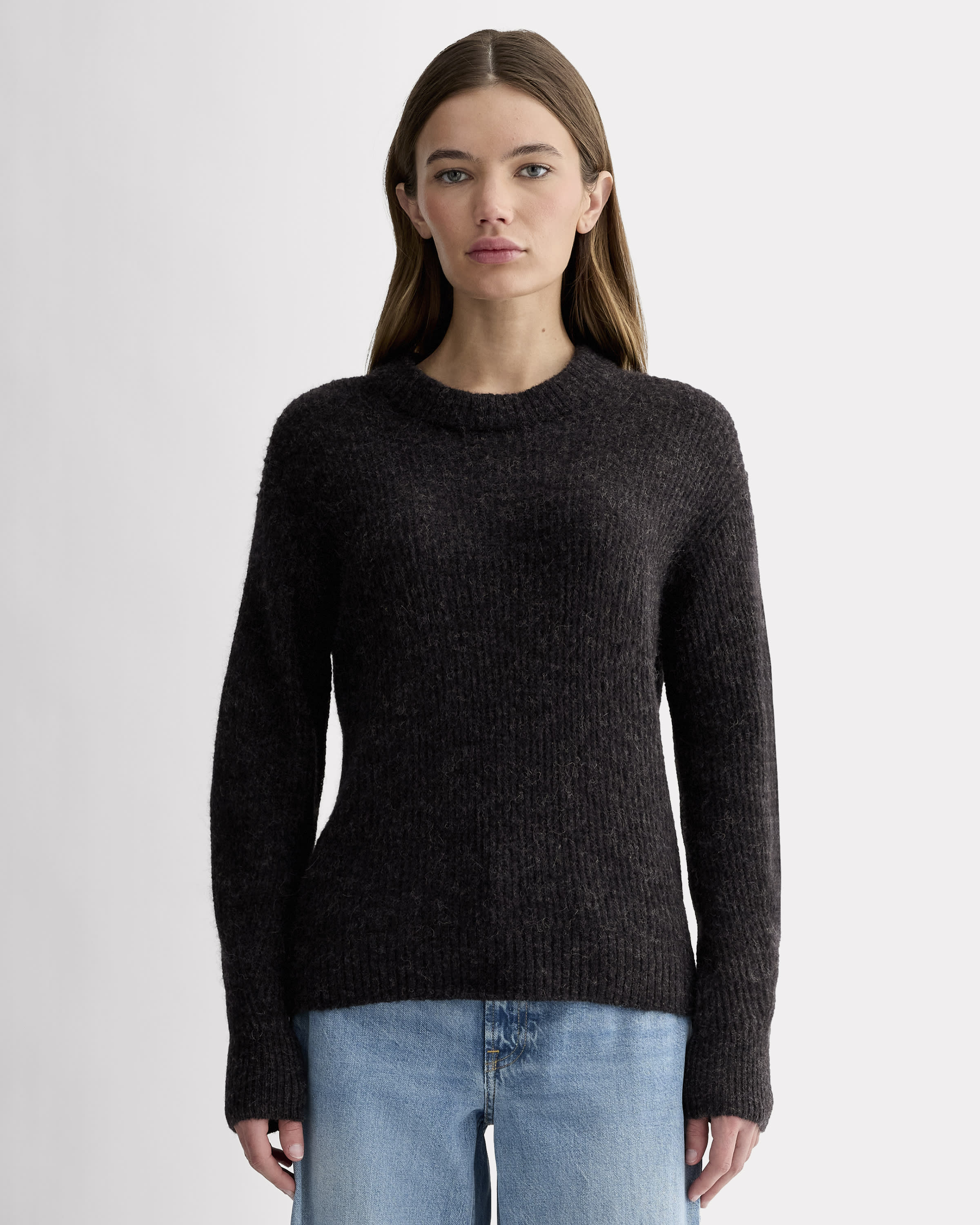 The Cocoon Crew in Alpaca Taupe Melange – Everlane