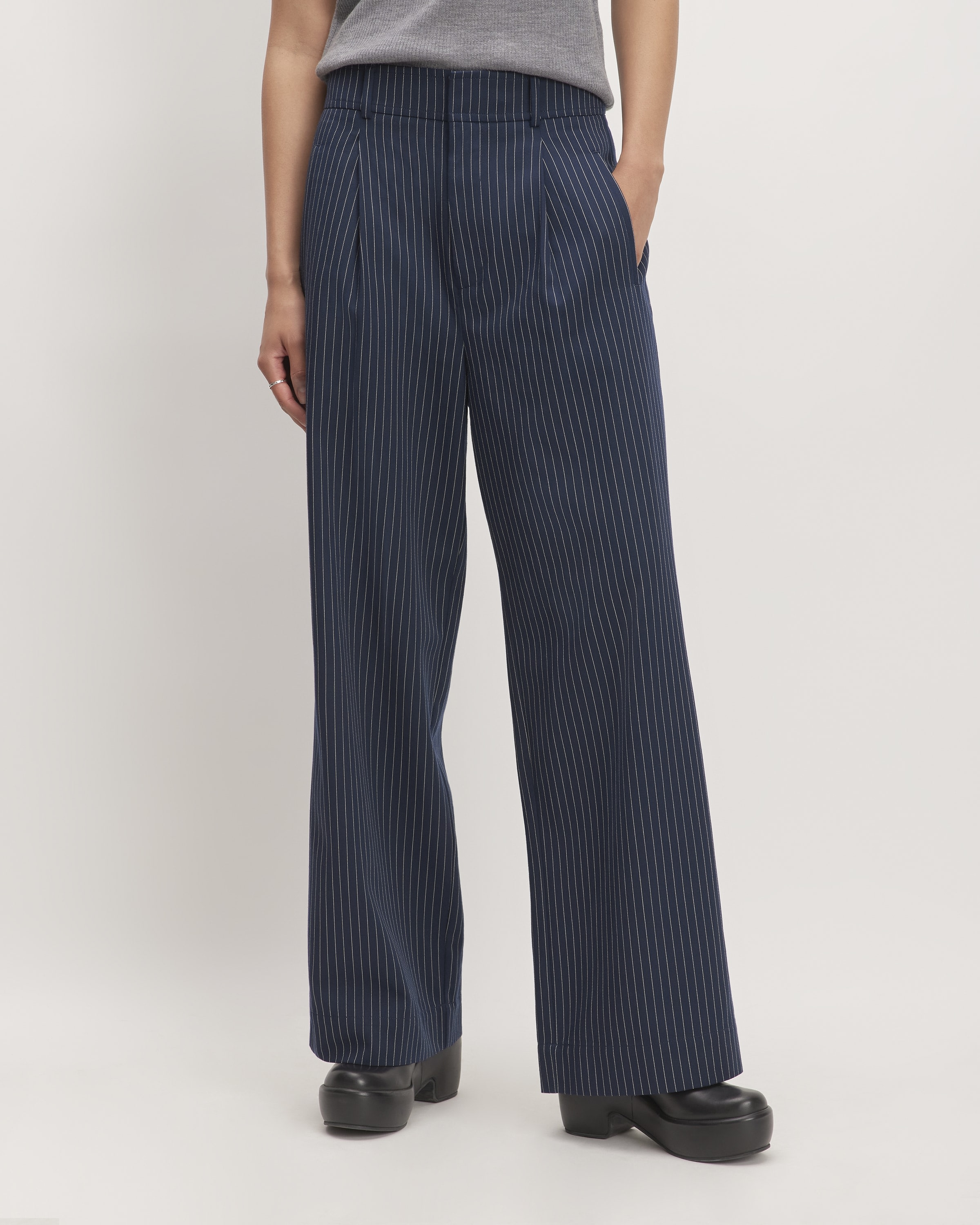The Triacetate Way-High® Tapered Pant Chambray Blue – Everlane