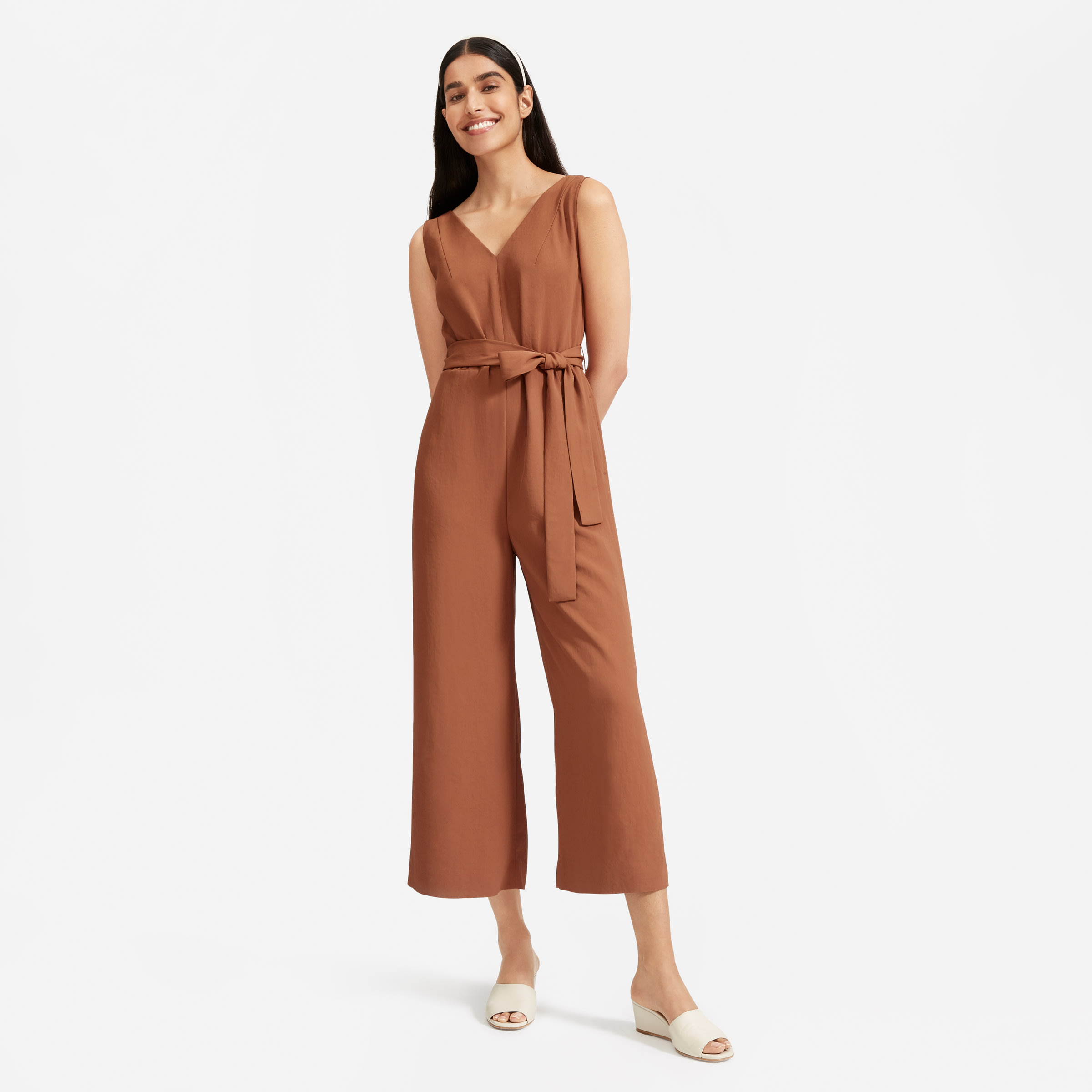 The Japanese GoWeave Essential Jumpsuit Cocoa Brown – Everlane