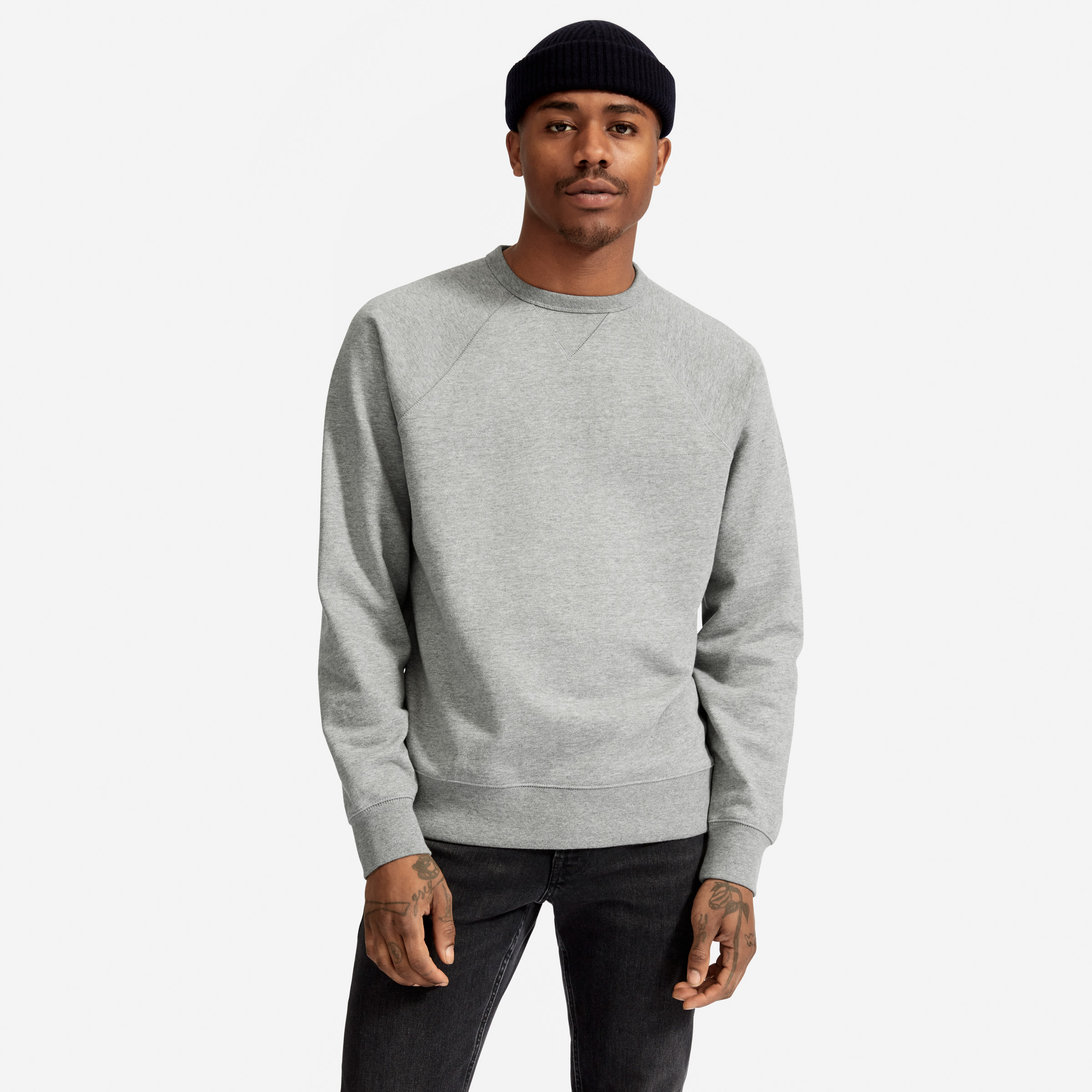 frank & oak - the ‘76 french terry sweatshirt in grey