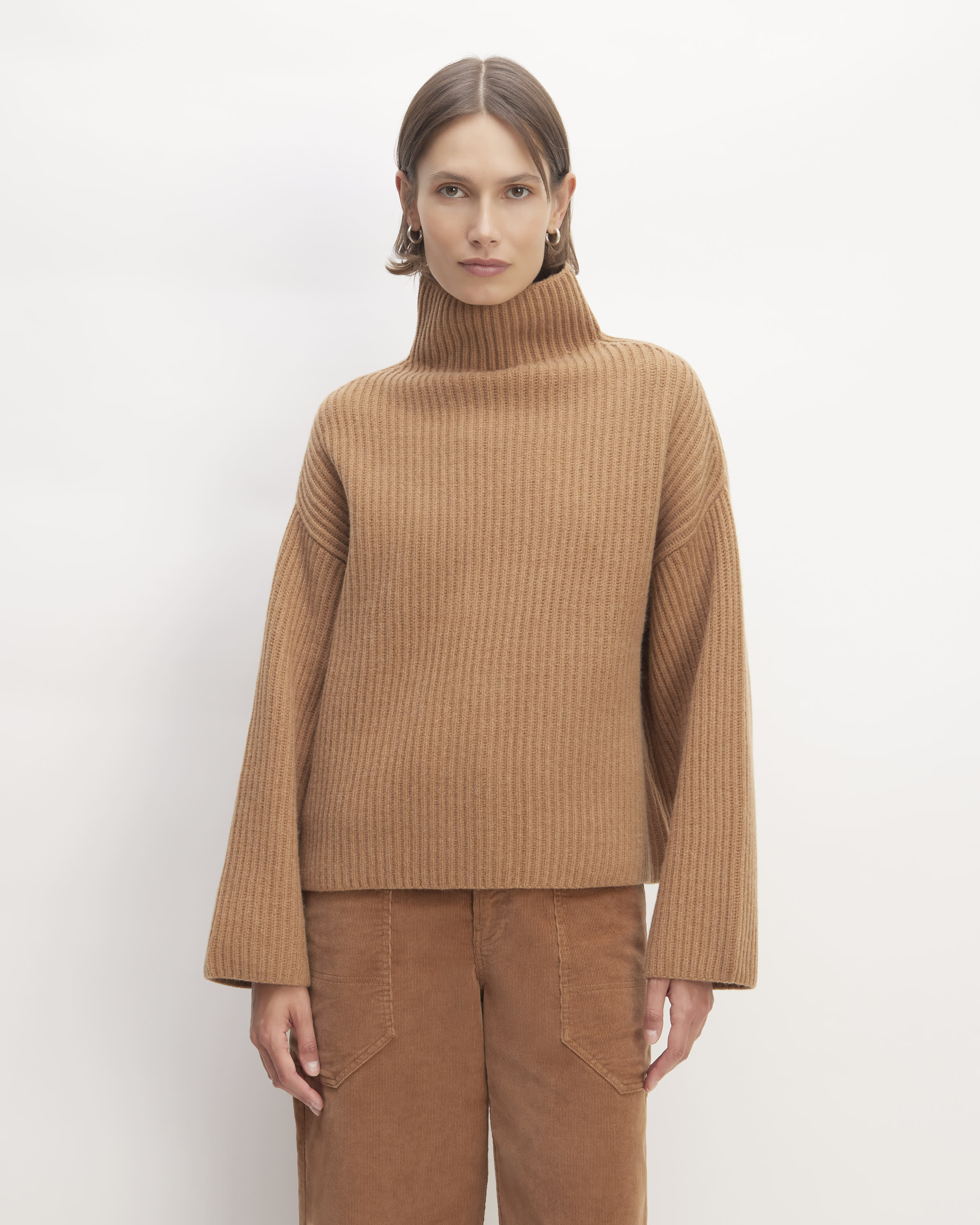 The Felted Merino Funnel-Neck Pullover