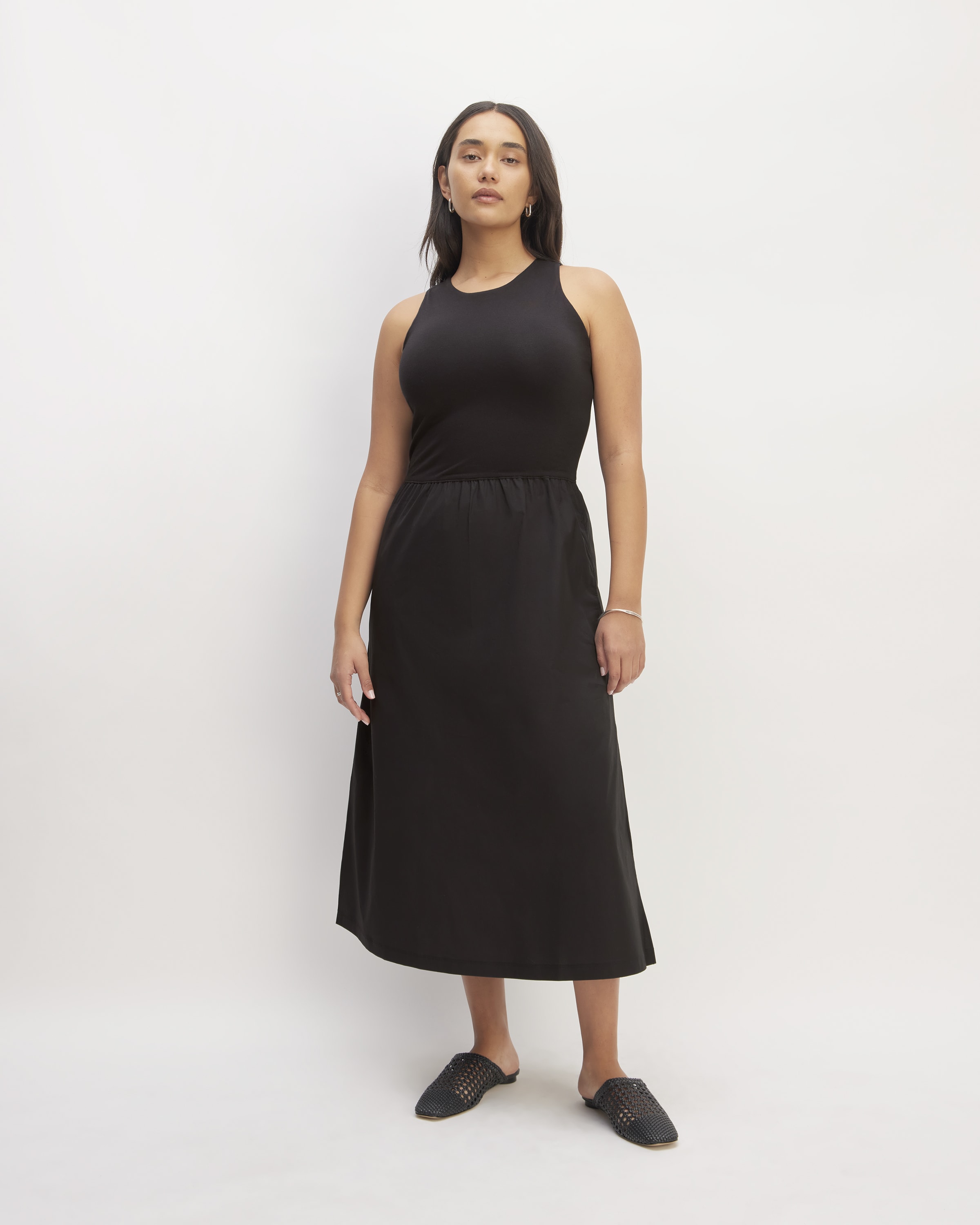 The Supima® High-Neck Riviera Dress Black – Everlane