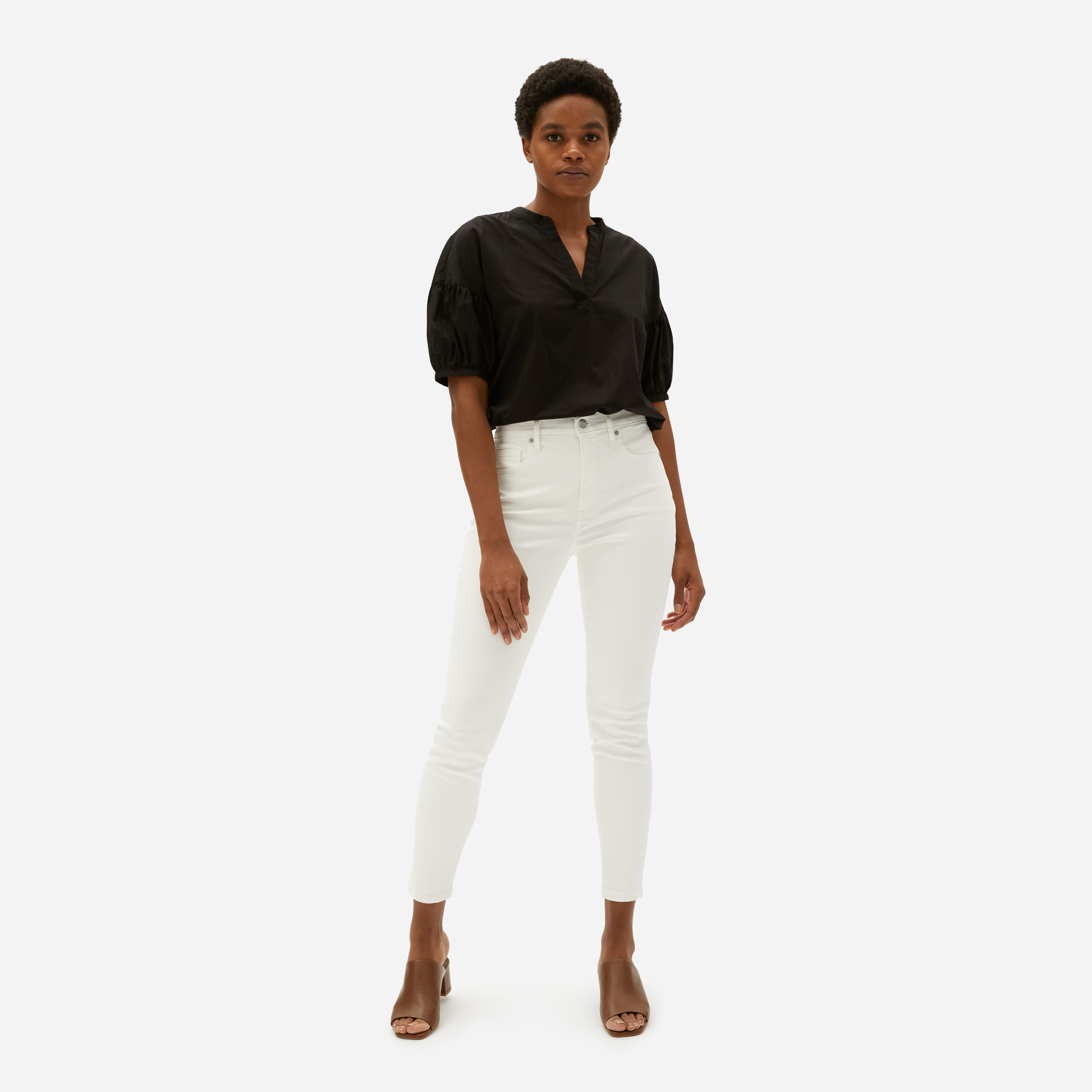 The Authentic Stretch High-Rise Skinny White – Everlane