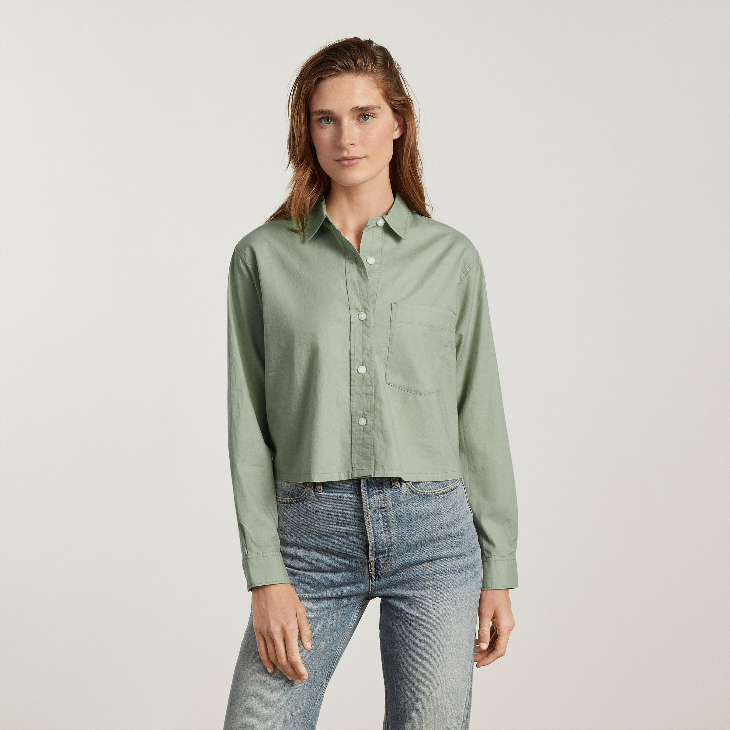 The Silky Cotton Way Short Shirt Laurel Everlane