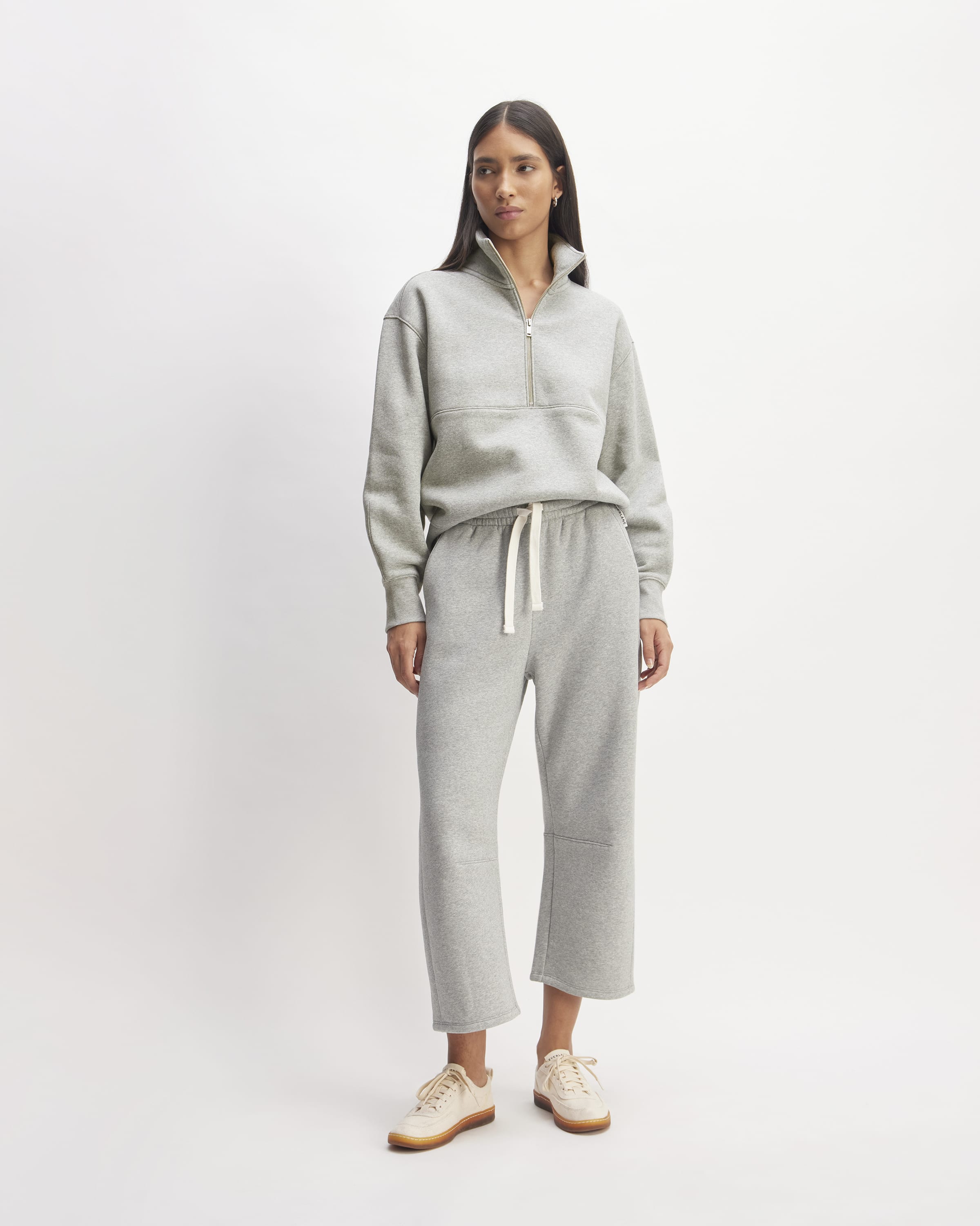 The ReTrack Barrel Sweatpant Heathered Grey Everlane