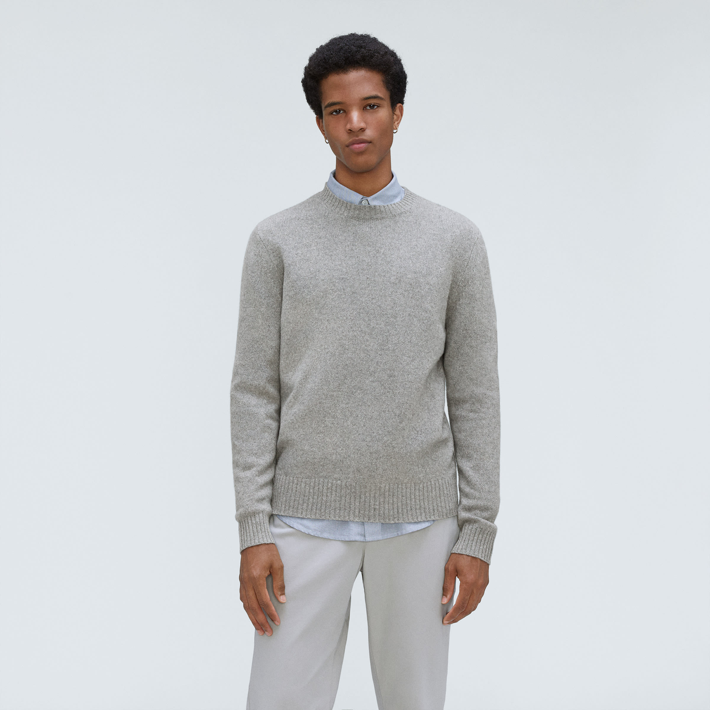 The Merino-Blend Crewneck Sweater Heathered Grey – Everlane