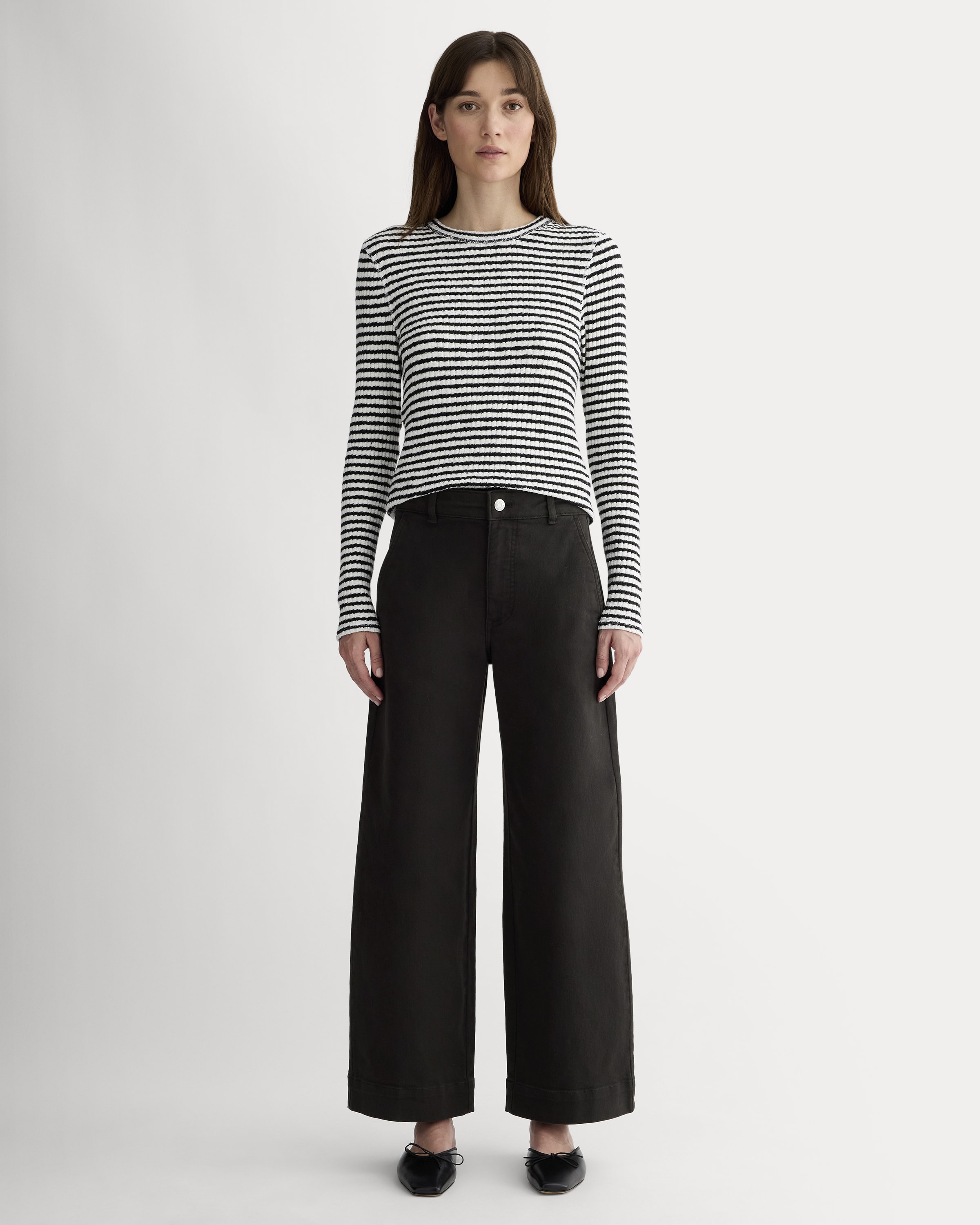 The Utility Wide-Leg Pant Black – Everlane