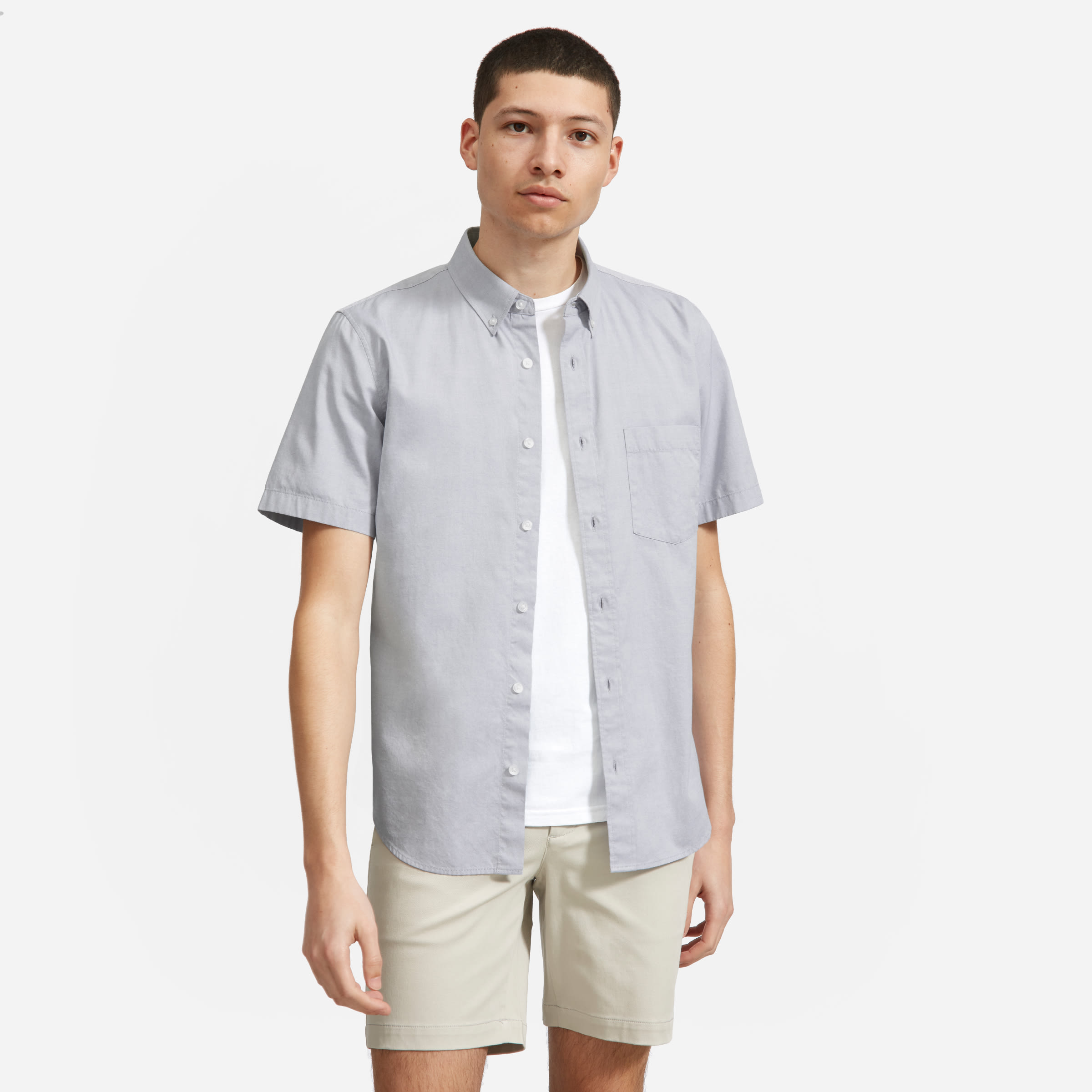 The Air Oxford Short-Sleeve Shirt Pale Indigo – Everlane