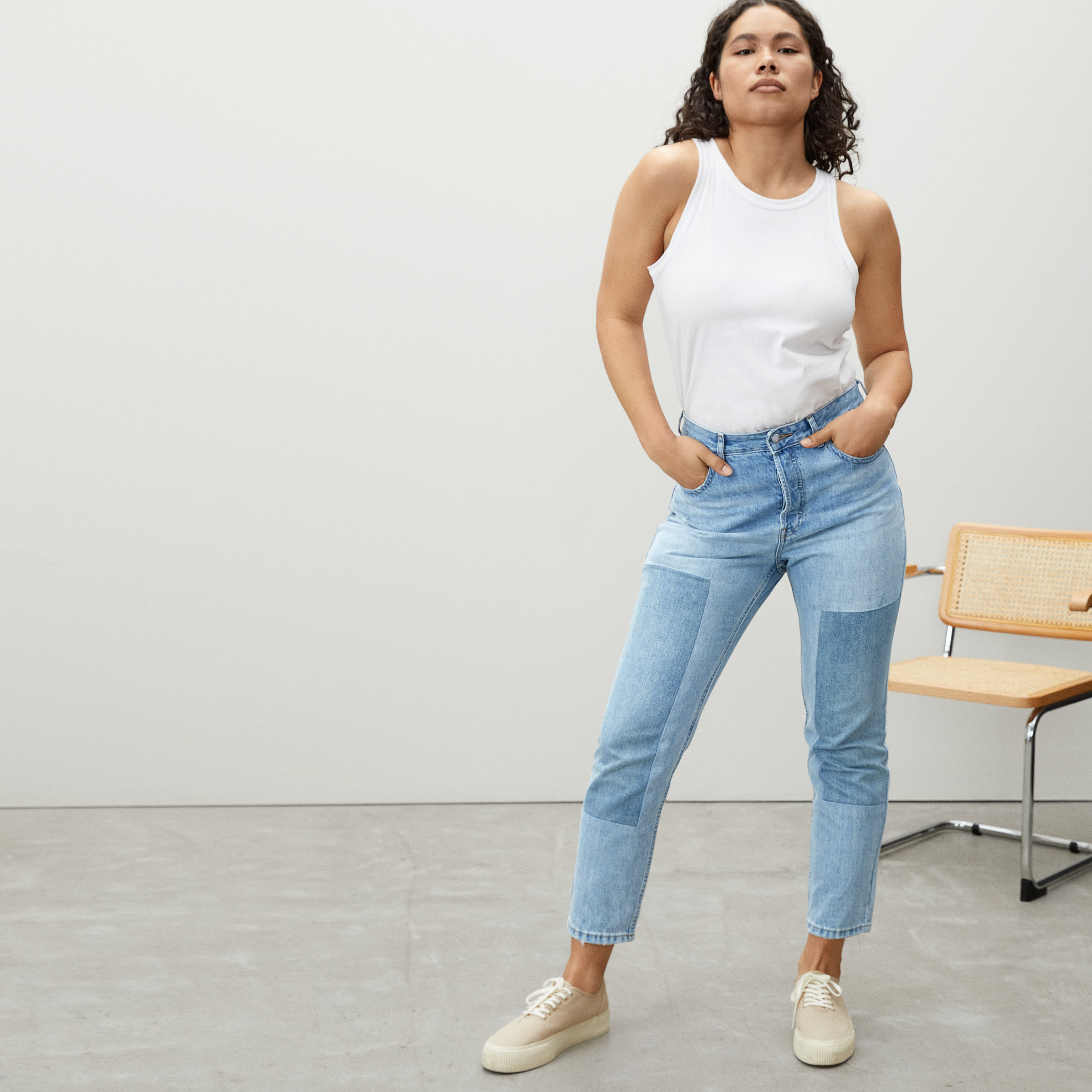 The Curvy ’90s Cheeky® Jean Patched Blue – Everlane