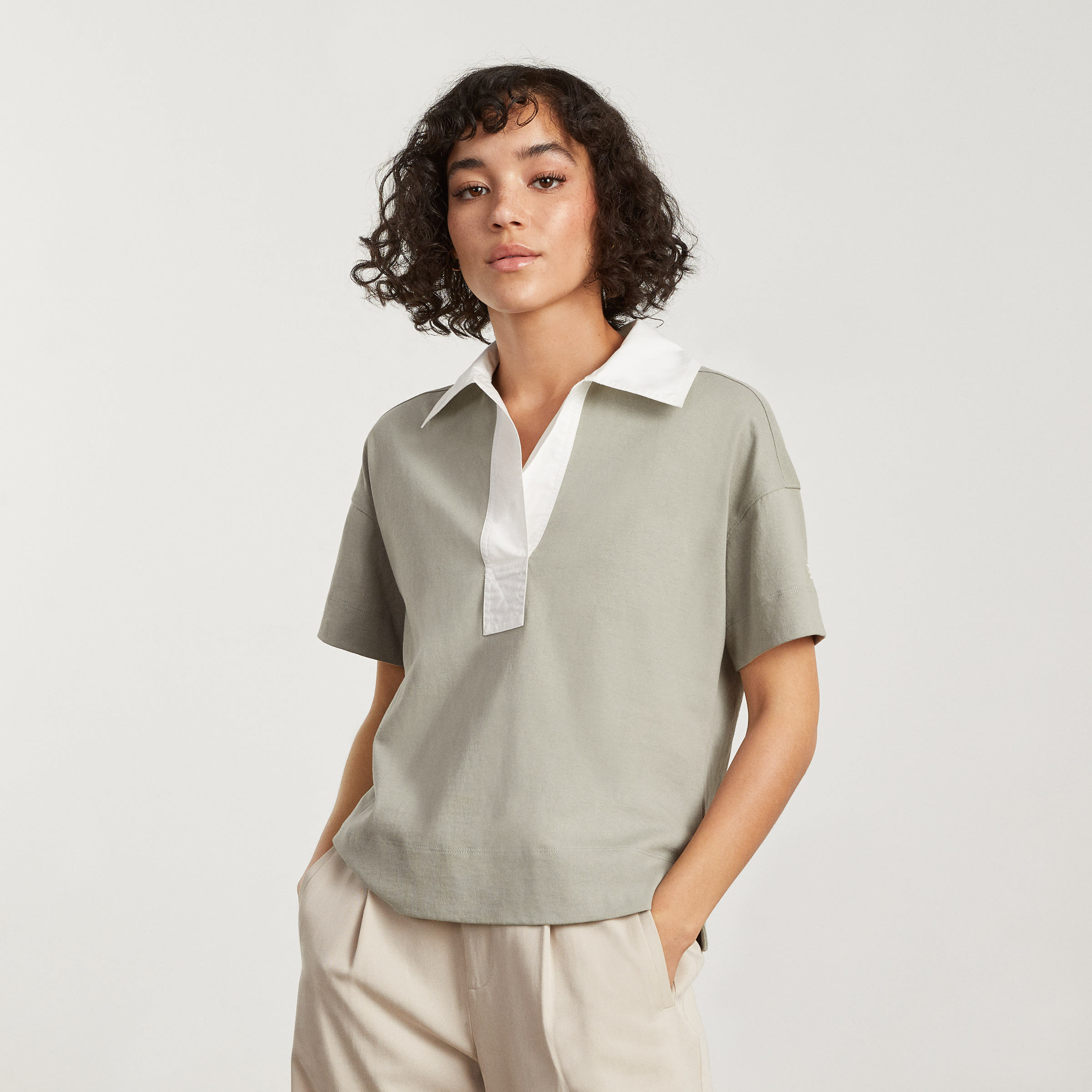 The Retro Jersey Polo Smoke / Bone – Everlane