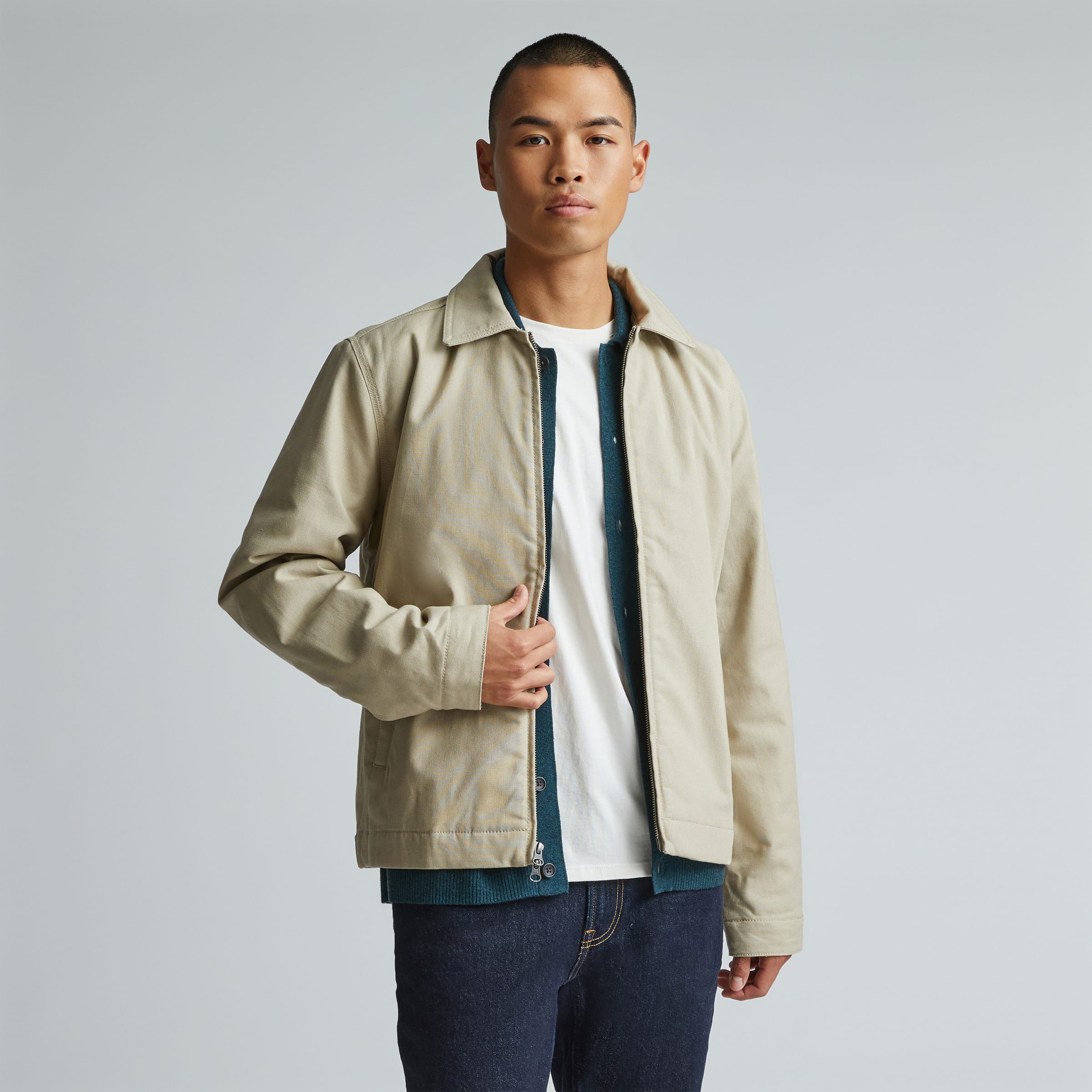 The Filled Canvas Jacket Trench Coat Khaki – Everlane