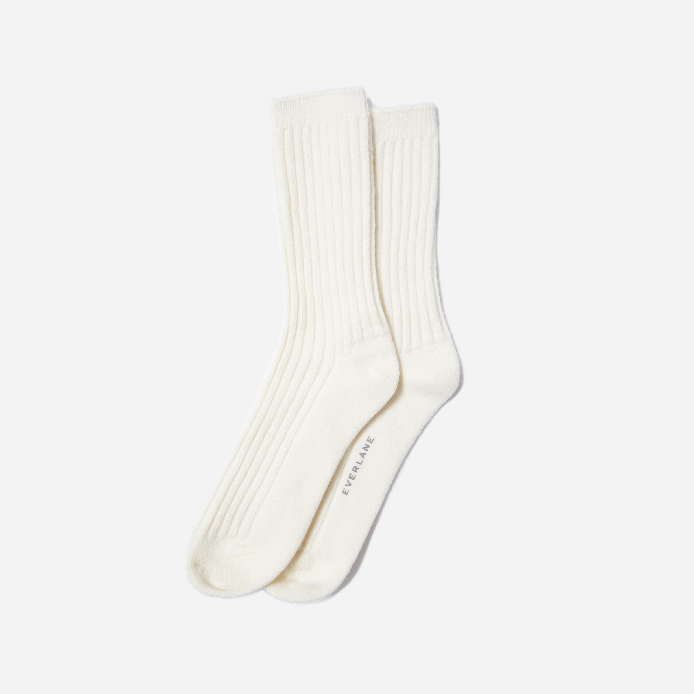 The Ribbed Wool–Cashmere Sock Bone – Everlane