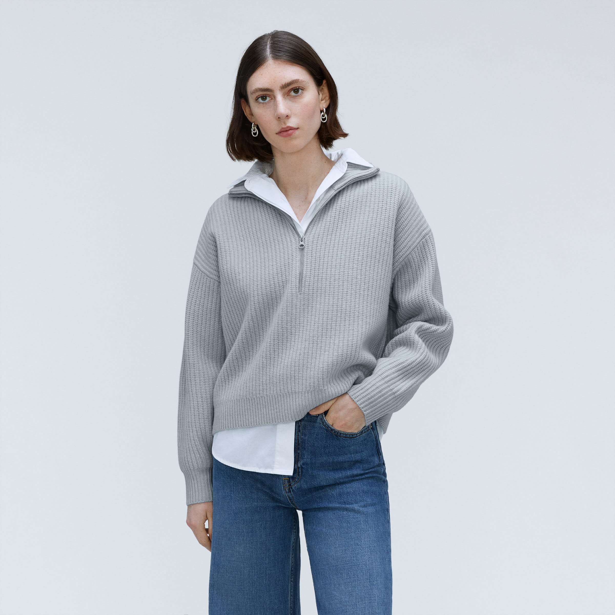 The Felted Merino Half-Zip Sweater