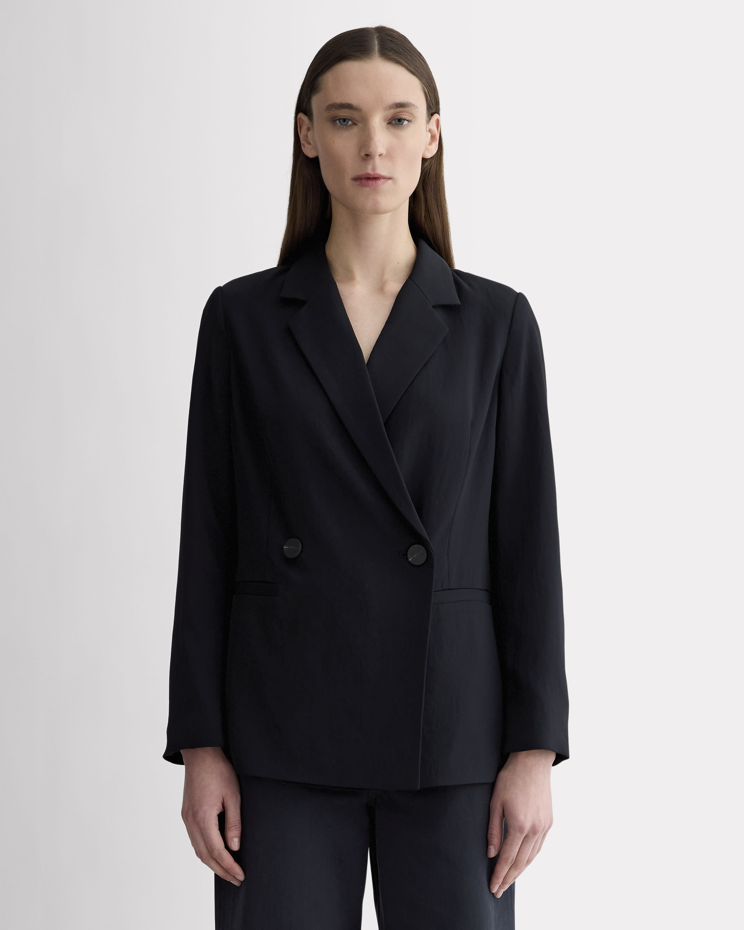 The Drapey Blazer Black – Everlane