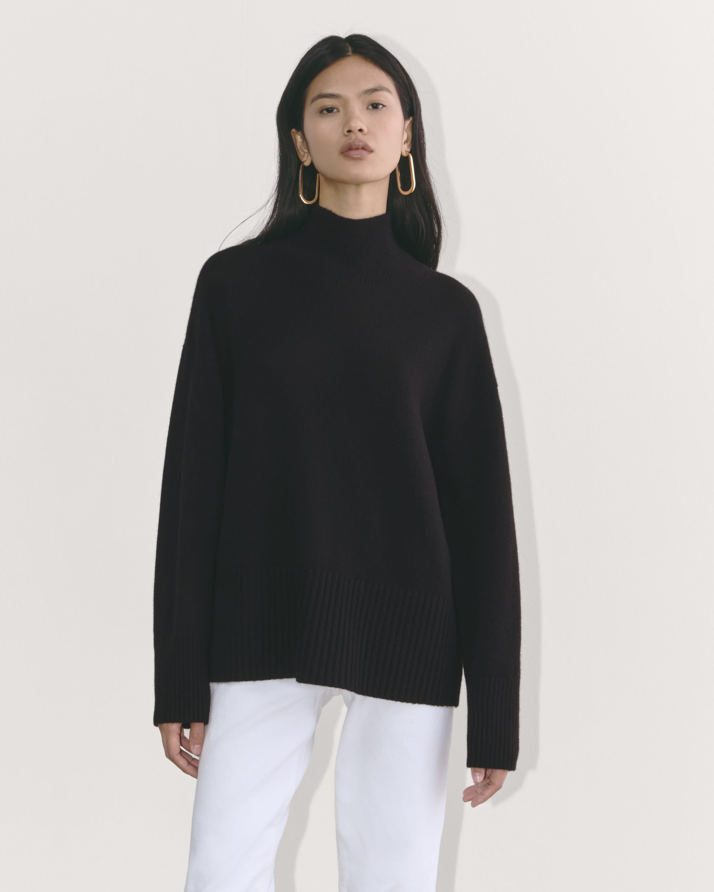 Everlane Womens The Cashmere Wrap Sweater Small deals Black NWT