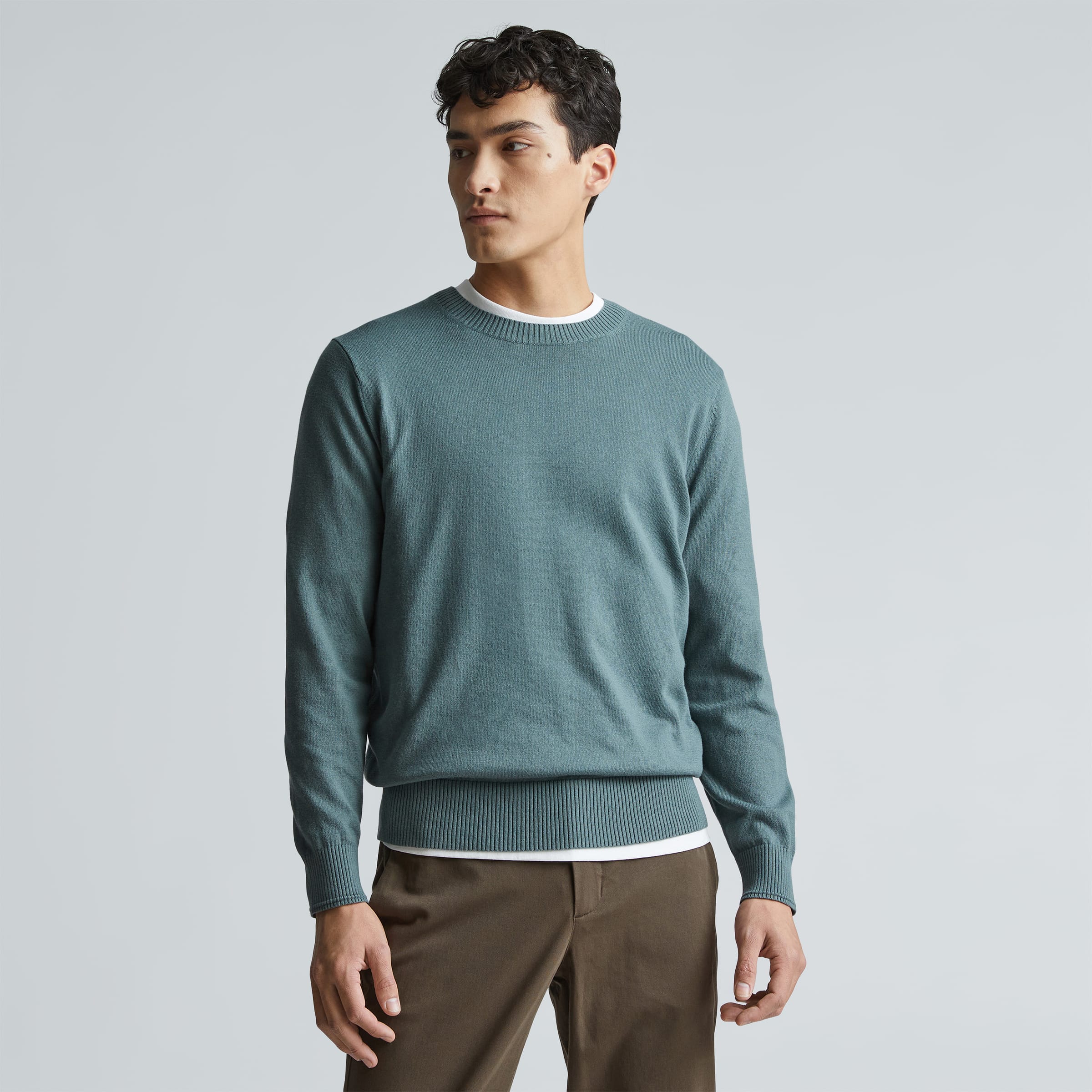 The NoSweat Sweater Uniform Green Balsam Everlane