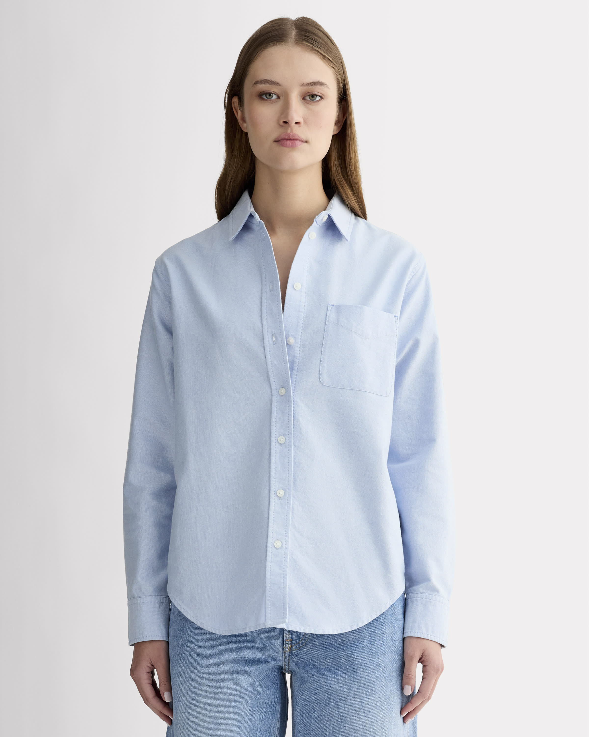 売れ筋商品|||ガント シャツ レディース トップス CLASSIC OXFORD  - Button-down blouse - evening blue Oxford Grosgrain Placket Classic Shirt | Thom Browne