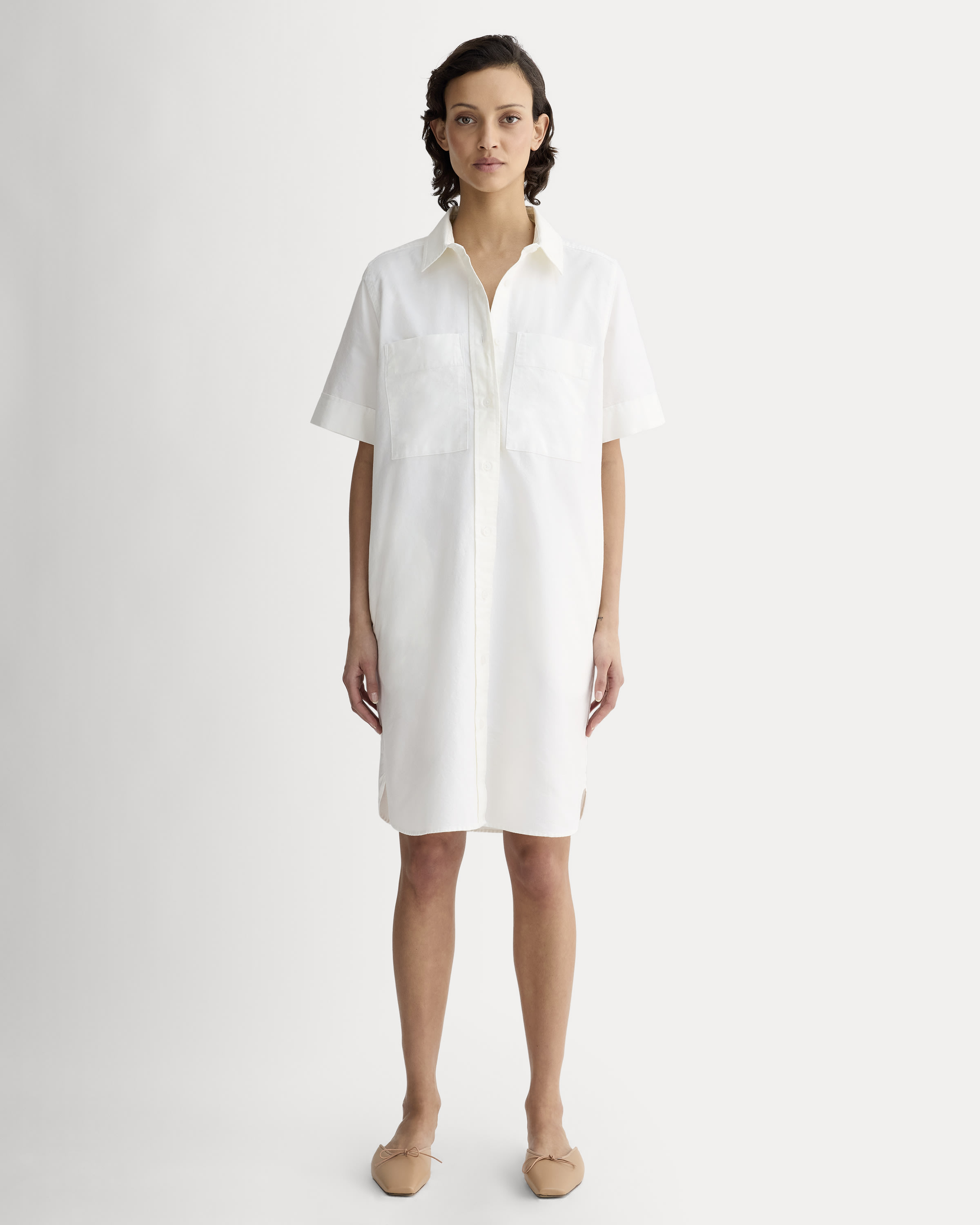 ワンピース Y PROJECT White Oxford Shirt Dress The Oxford Short-Sleeve Shirt Dress White – Everlane