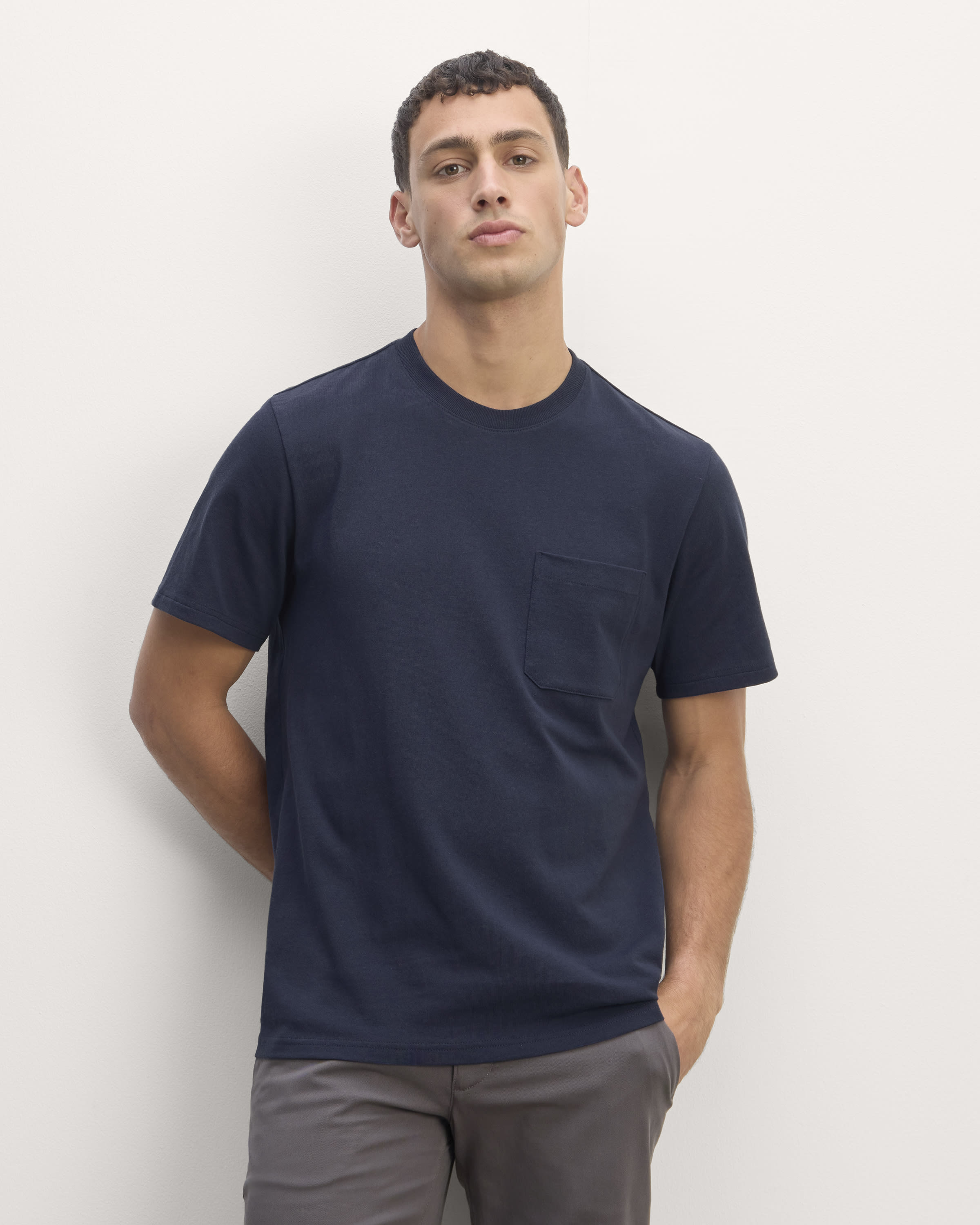 everyone pocket tee shirt navy XL