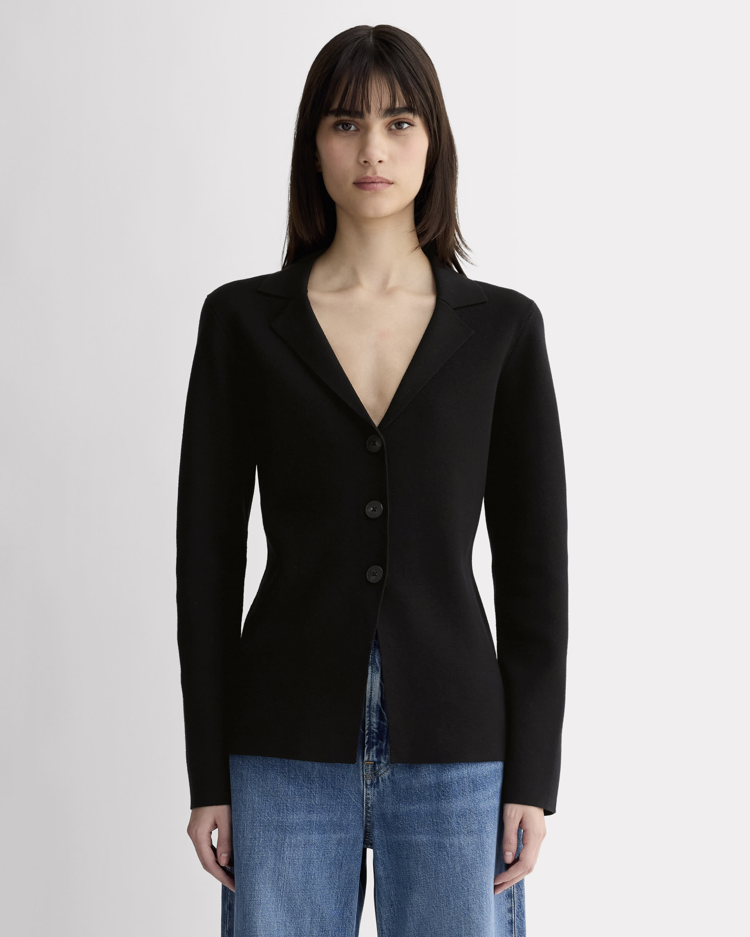 The Knit Blazer Black Everlane