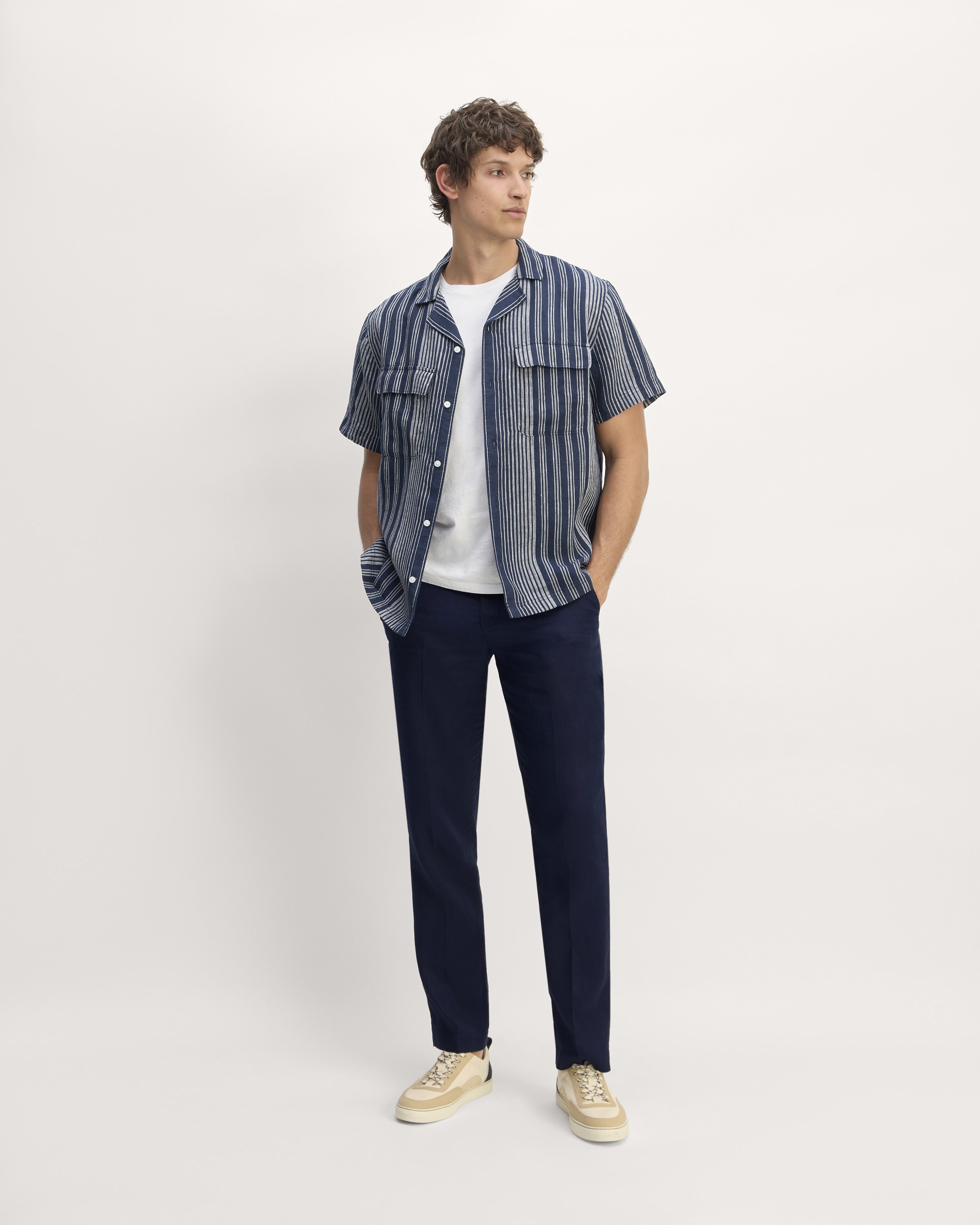 The Linen Trouser Navy – Everlane