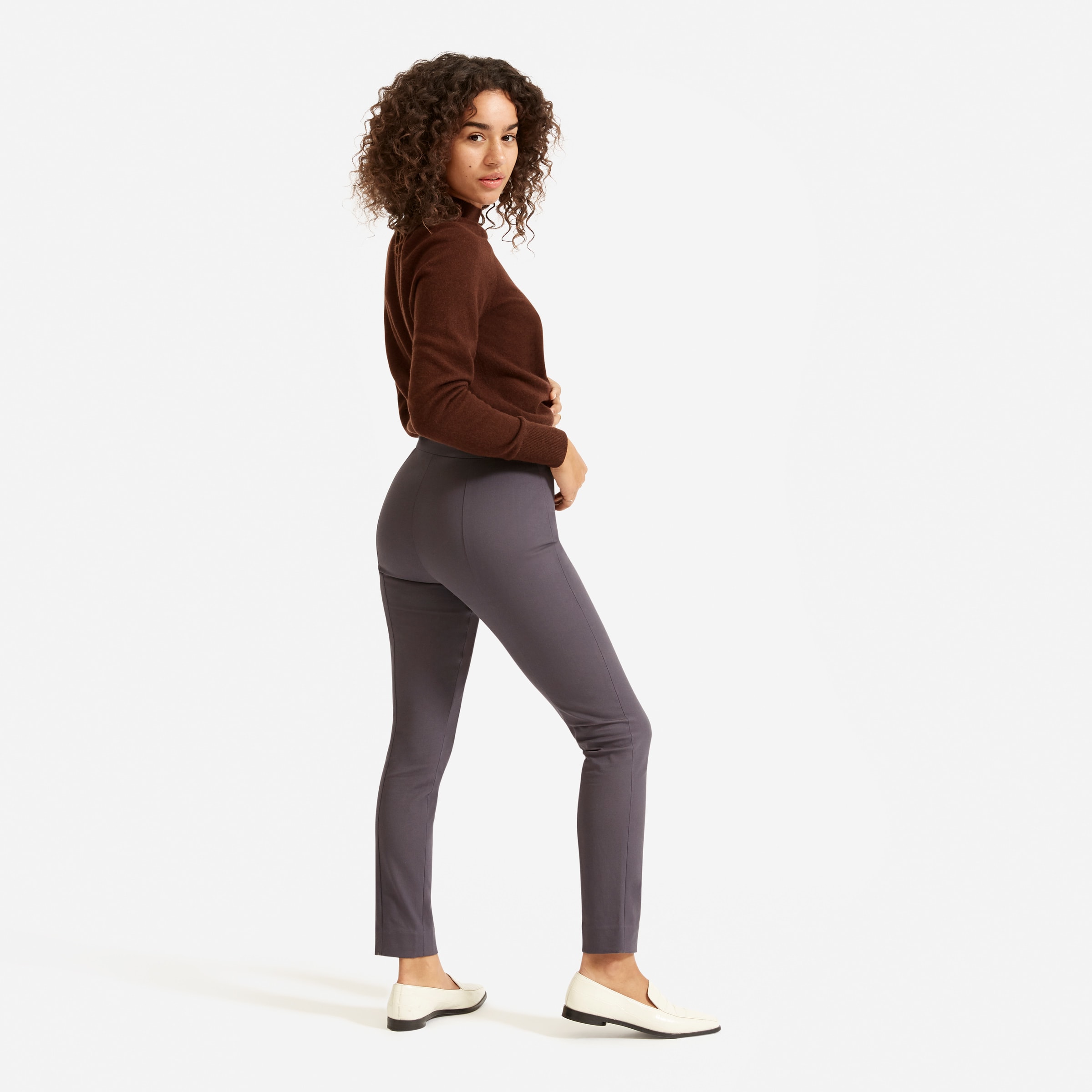 The Side-Zip Stretch Cotton Pant Slate Grey – Everlane