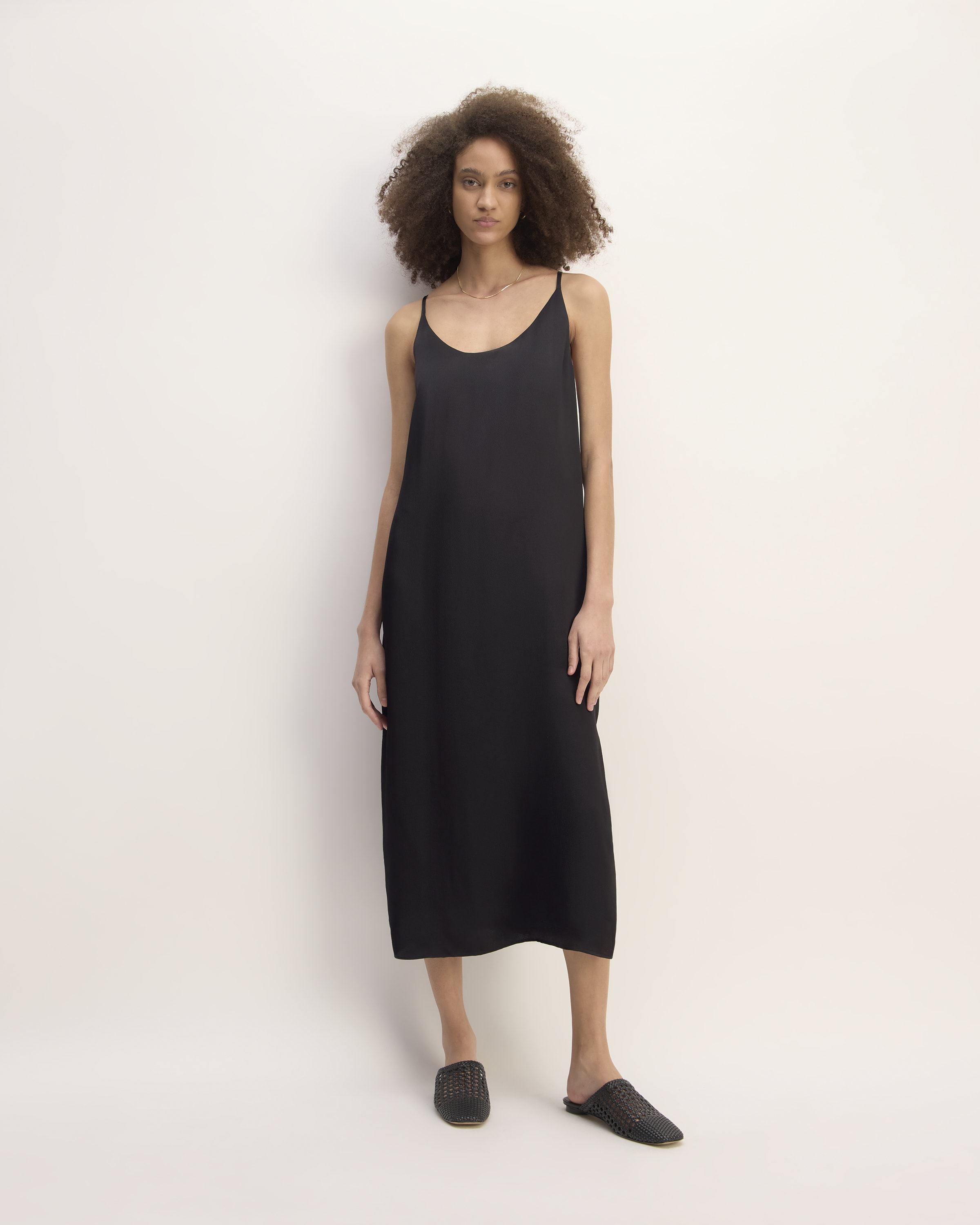 The Ultimate Slip Dress Black Everlane