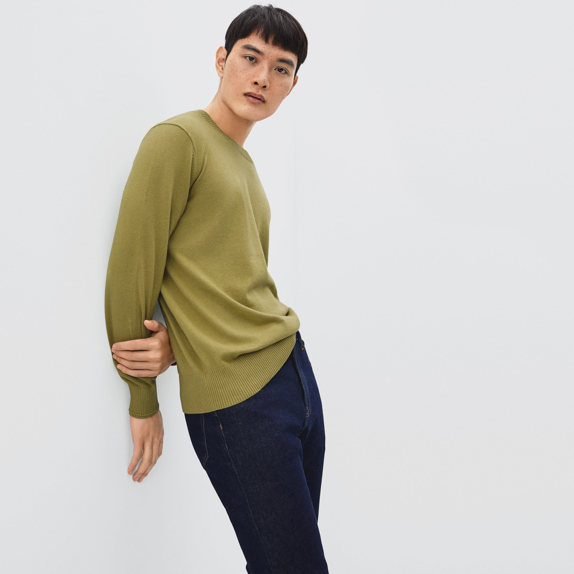 The No-Sweat Sweater  Uniform Heathered Ash – Everlane