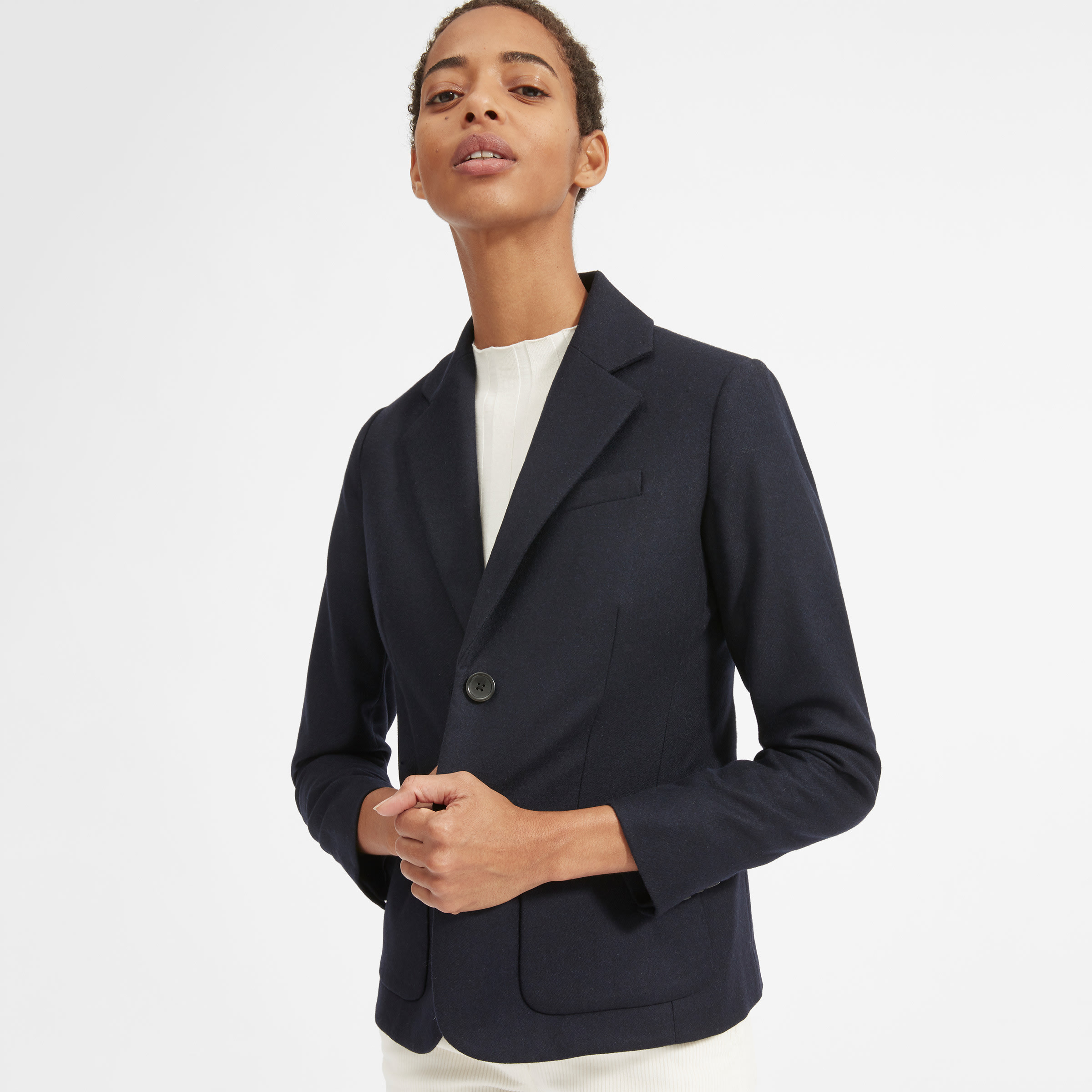 The Wool Academy Blazer Navy Everlane