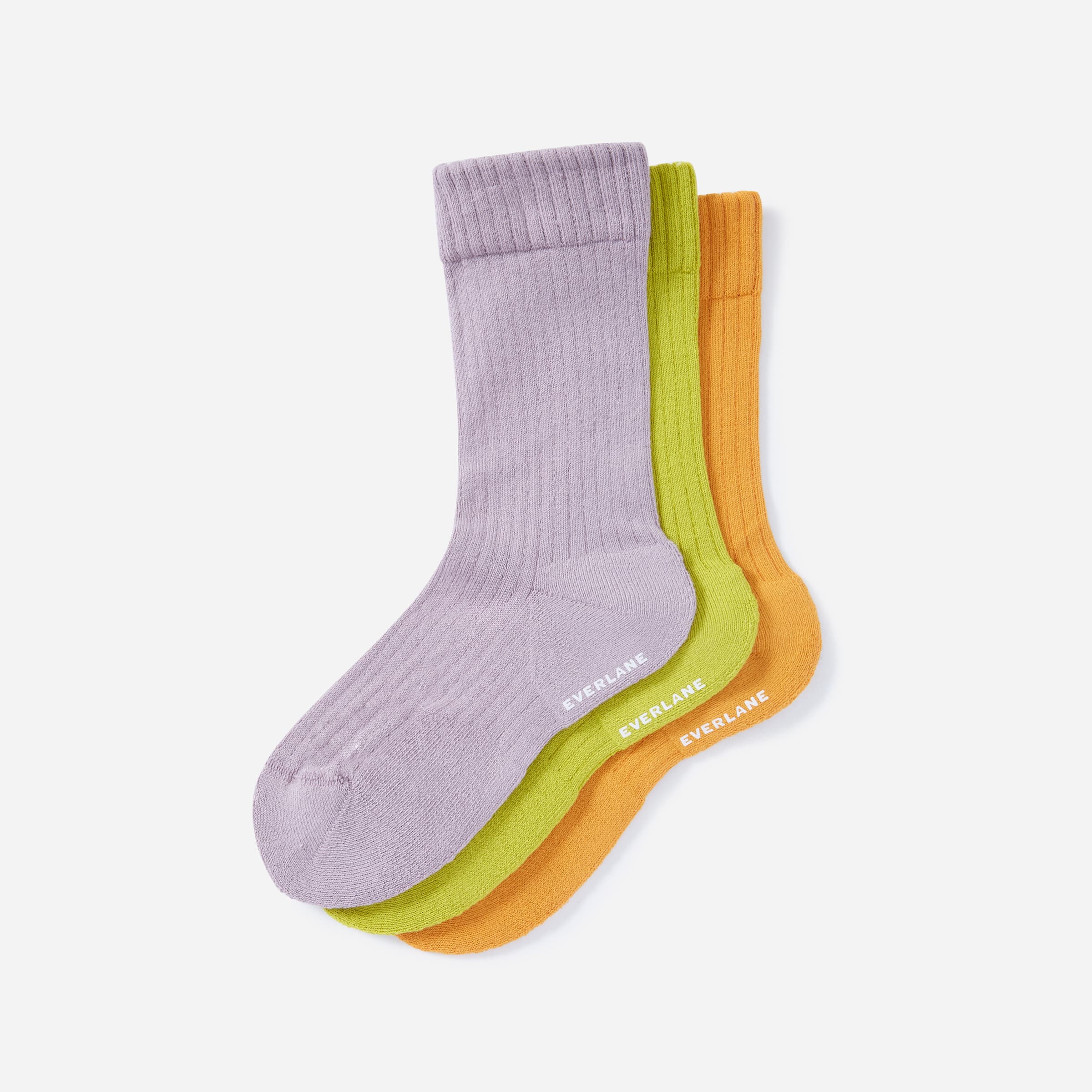 The Organic Cotton Ribbed Crew Sock 3-Pack Multicolor – Everlane