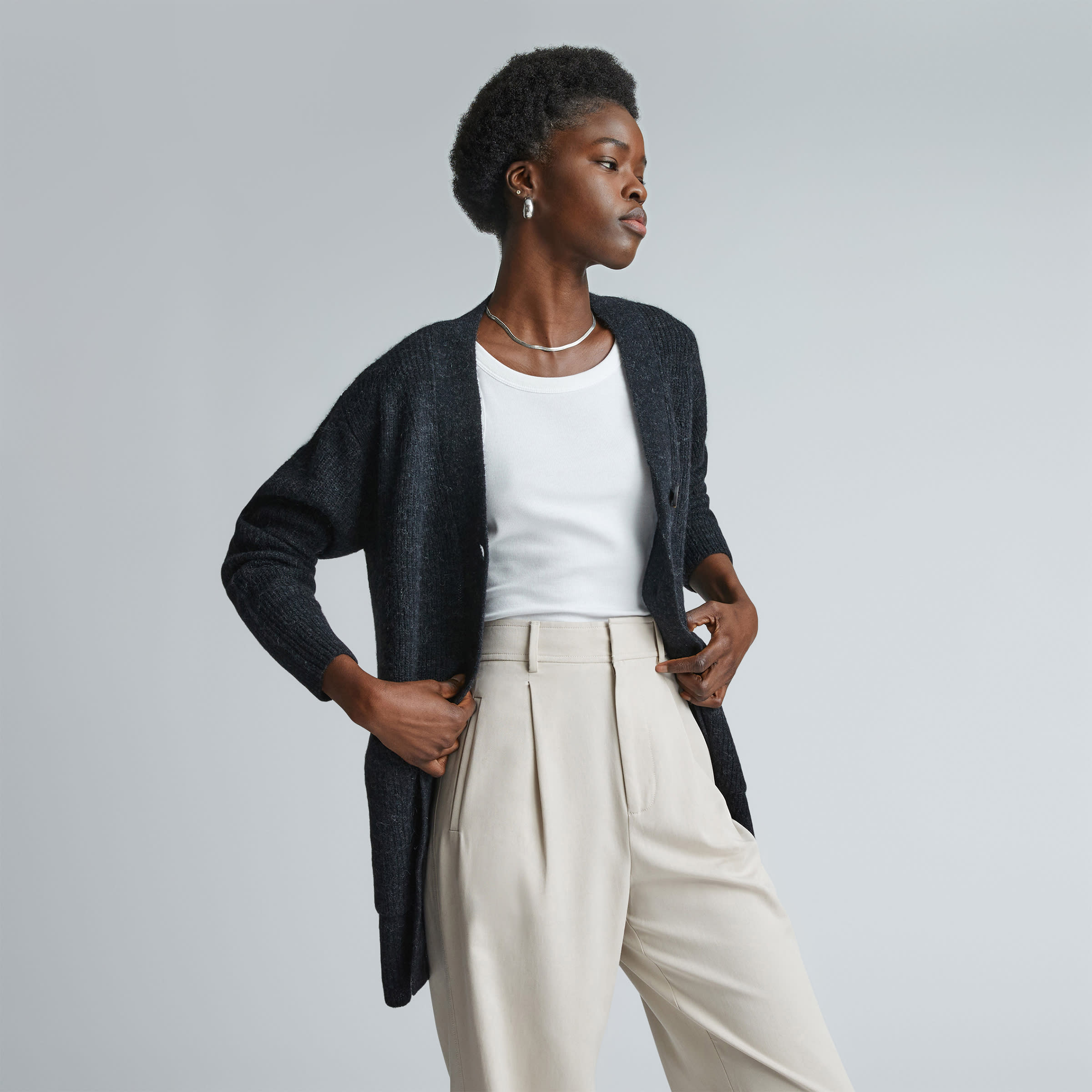 Enola Oversized Cardigan - Black