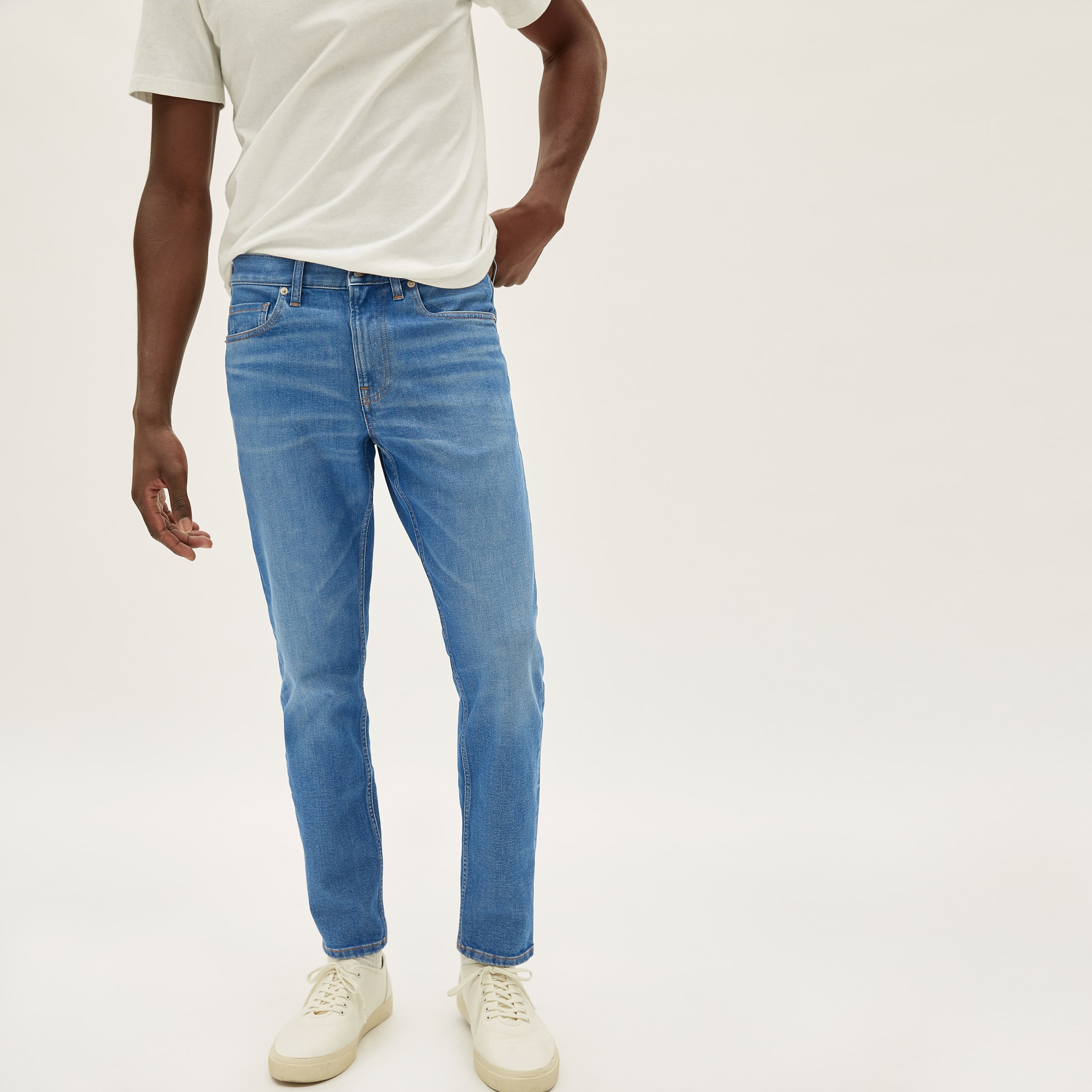 The Skinny 4-Way Stretch Organic Jean | Uniform Pacific Blue – Everlane