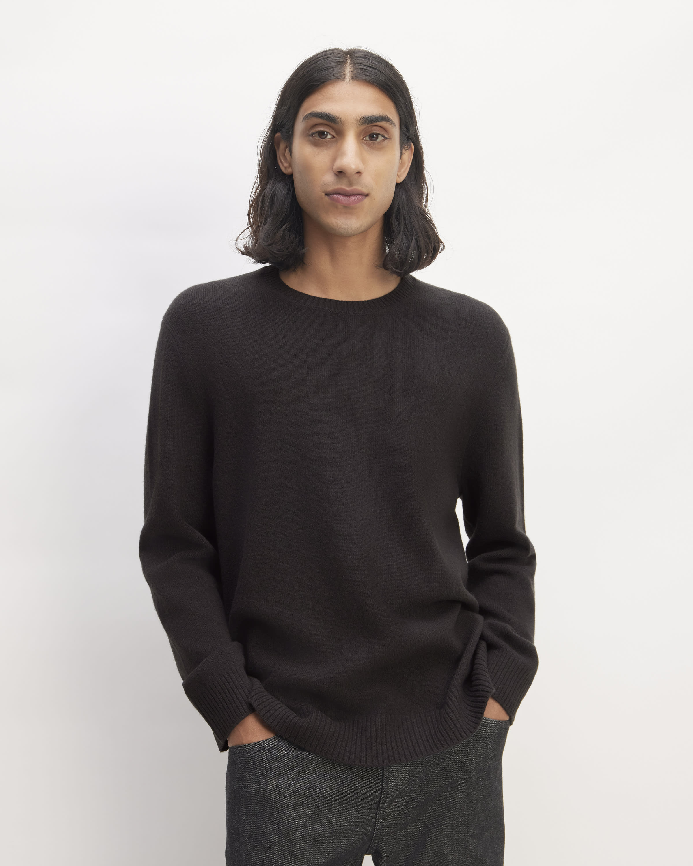 The Premium Merino Crew Neck Sweater Black – Everlane