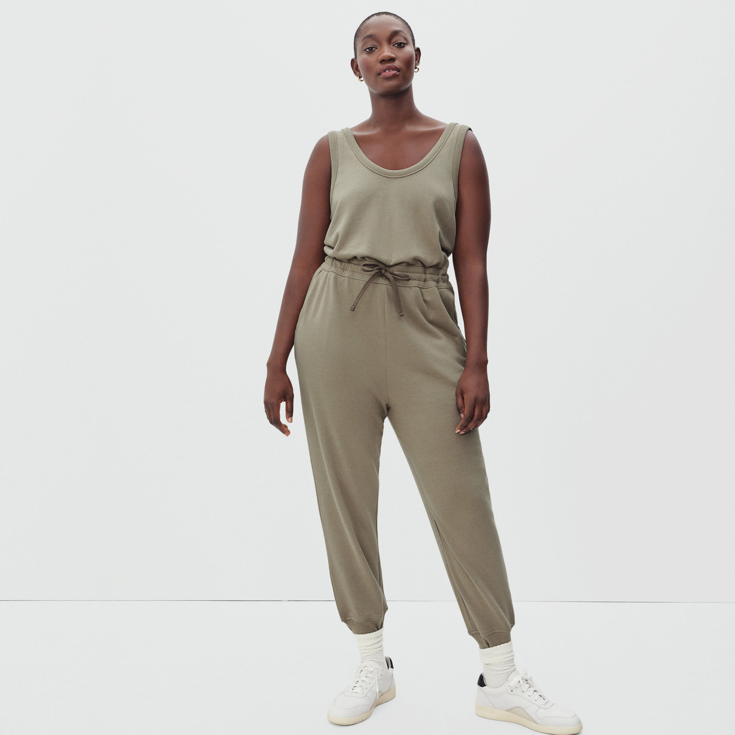 The French Terry Jumpsuit Field Green – Everlane