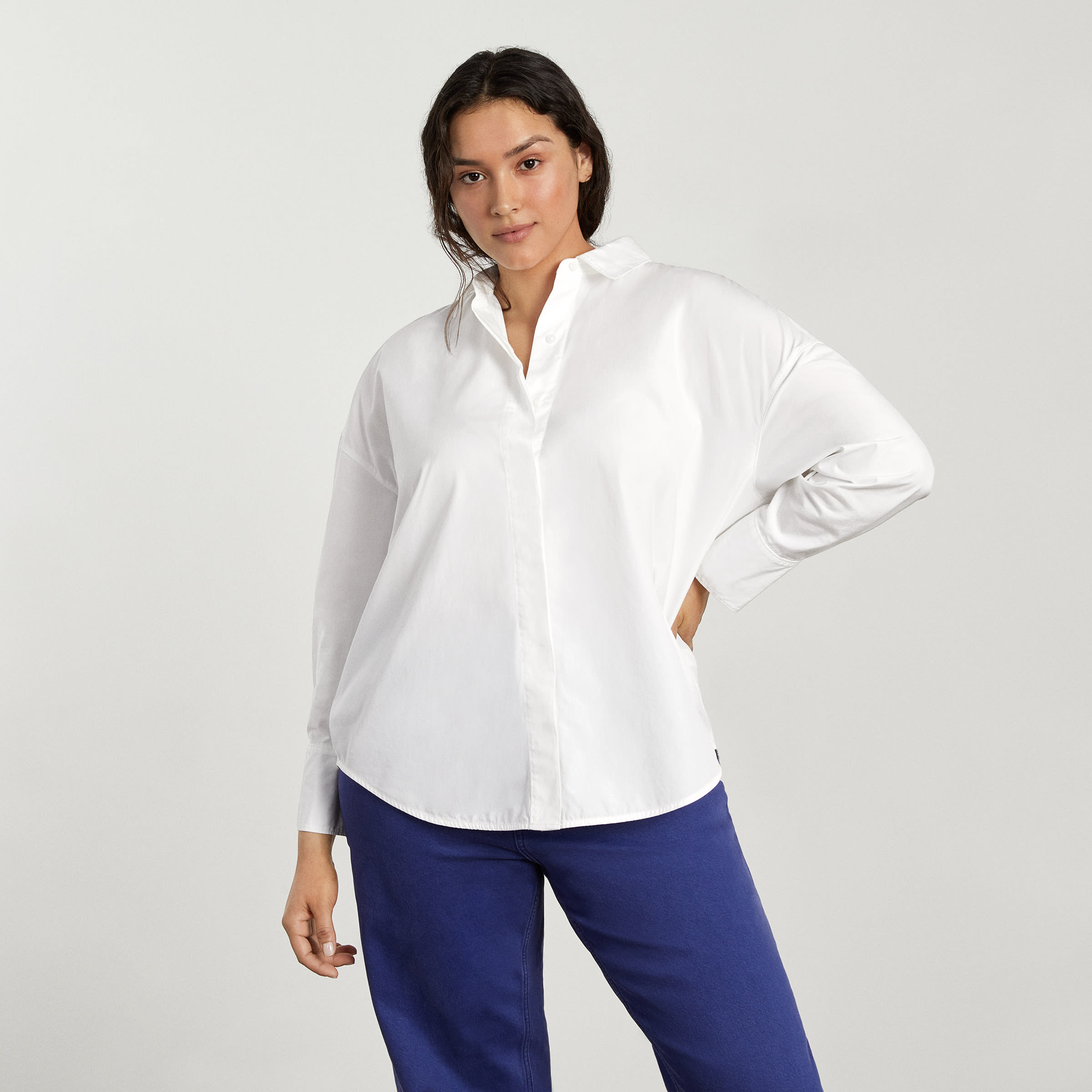 The Oversized Poplin Shirt White – Everlane